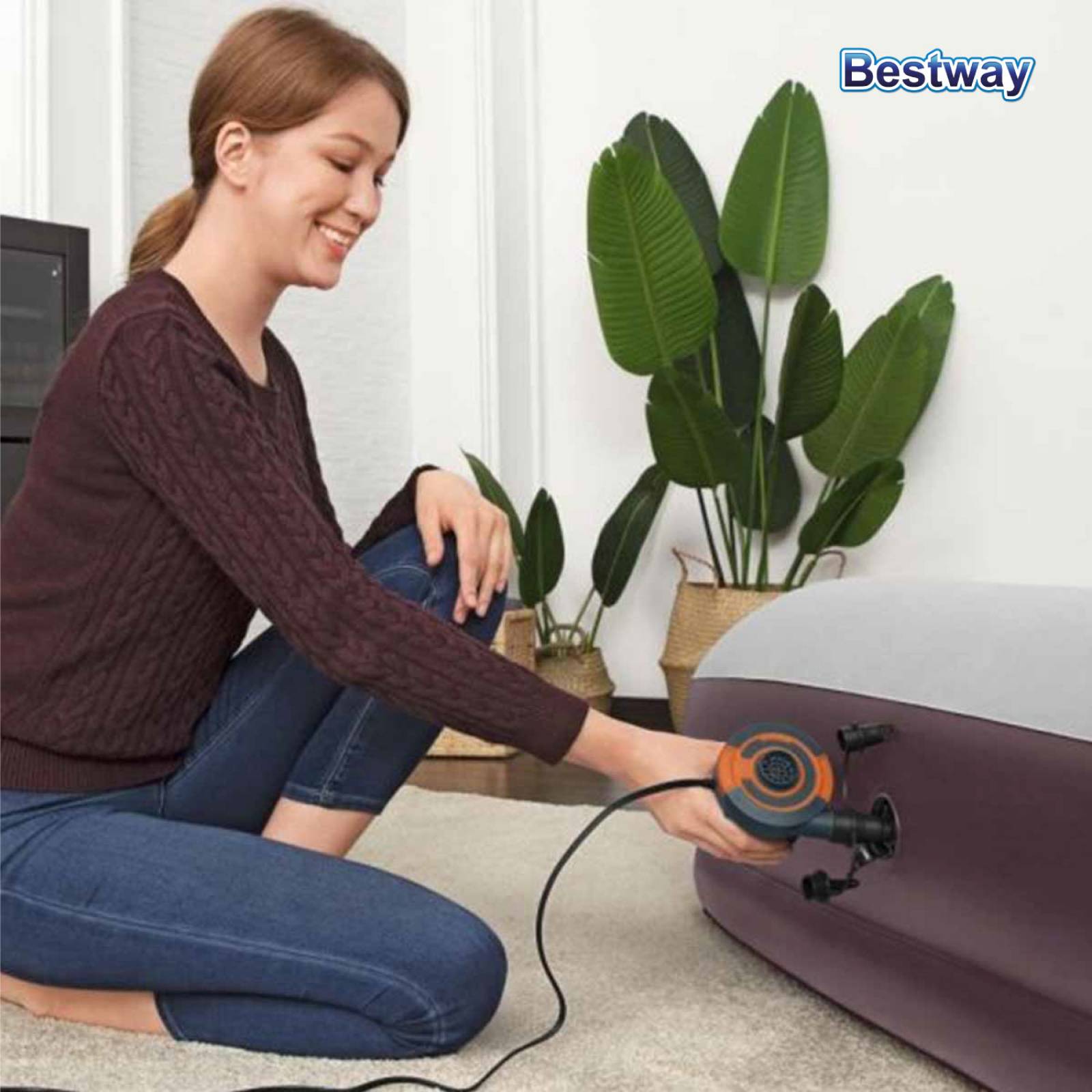 Bomba Aire Eléctrica Inflar Colchon Alberca Infable Bestway