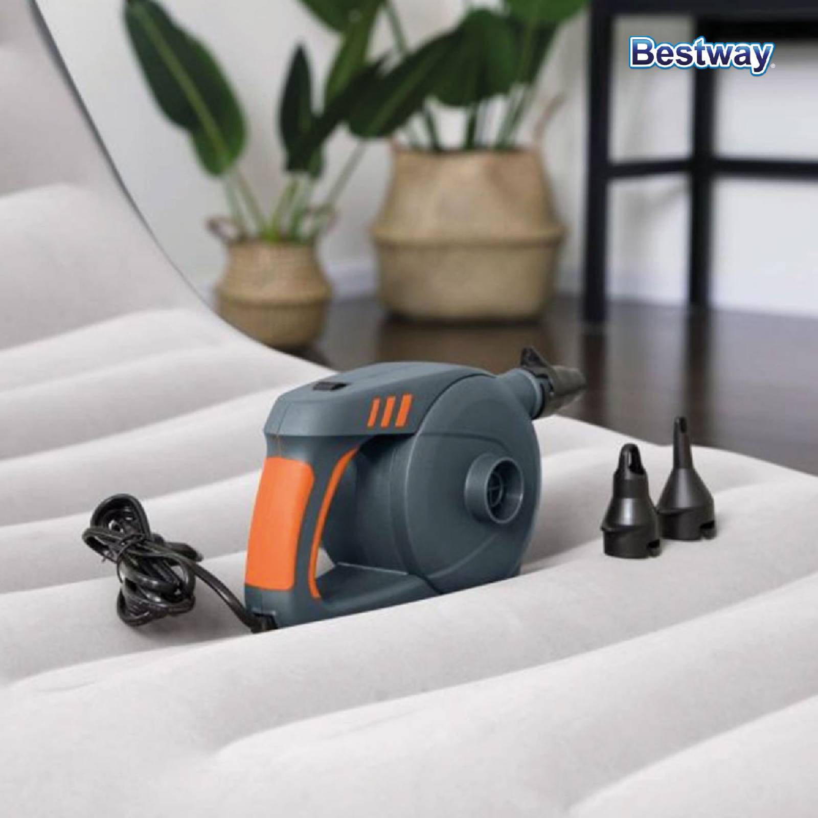 Bomba De Aire Eléctrica Para Inflar Alberca Colchon Bestway