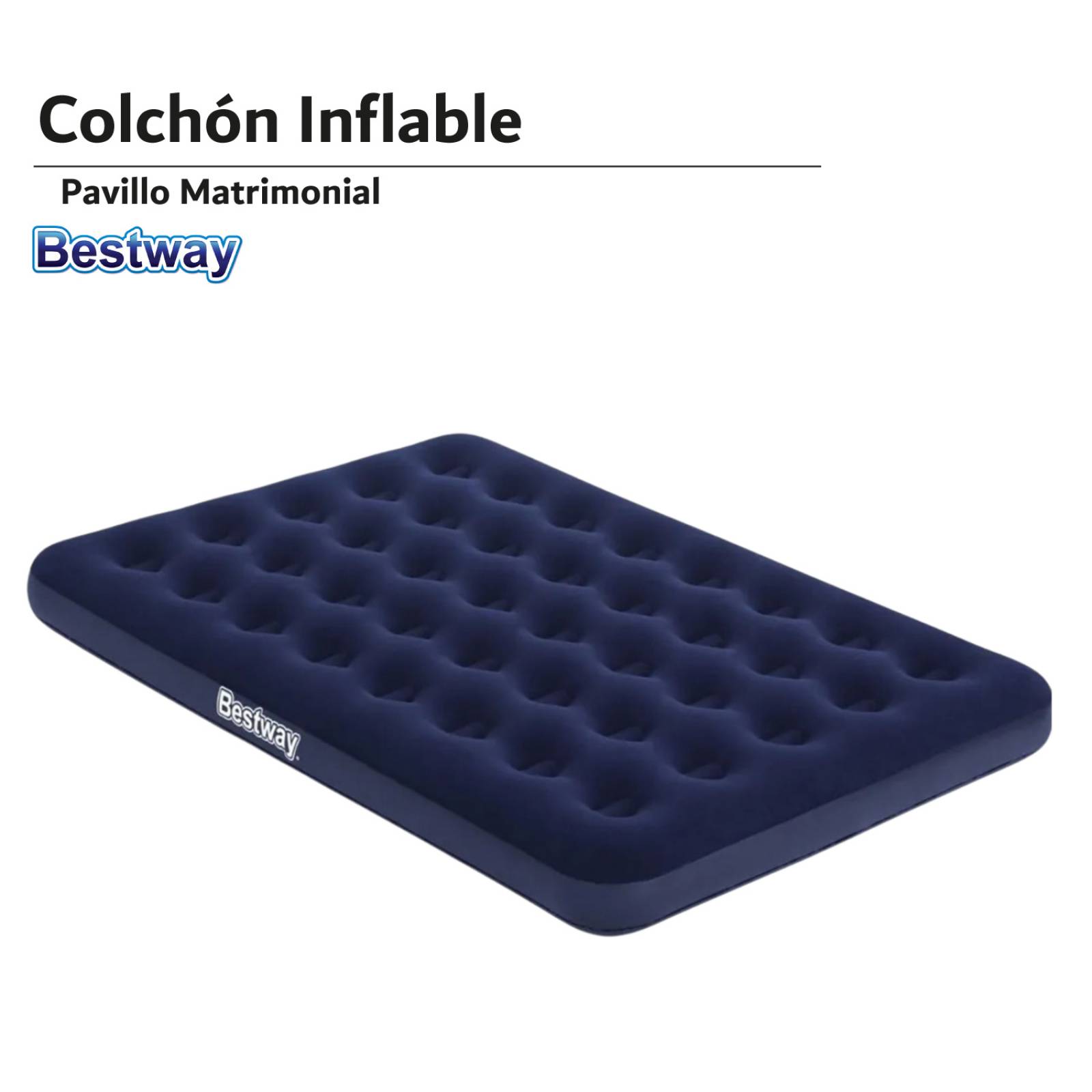 Colchón Inflable Matrimonial Con Bomba Aire Pavillo Bestway