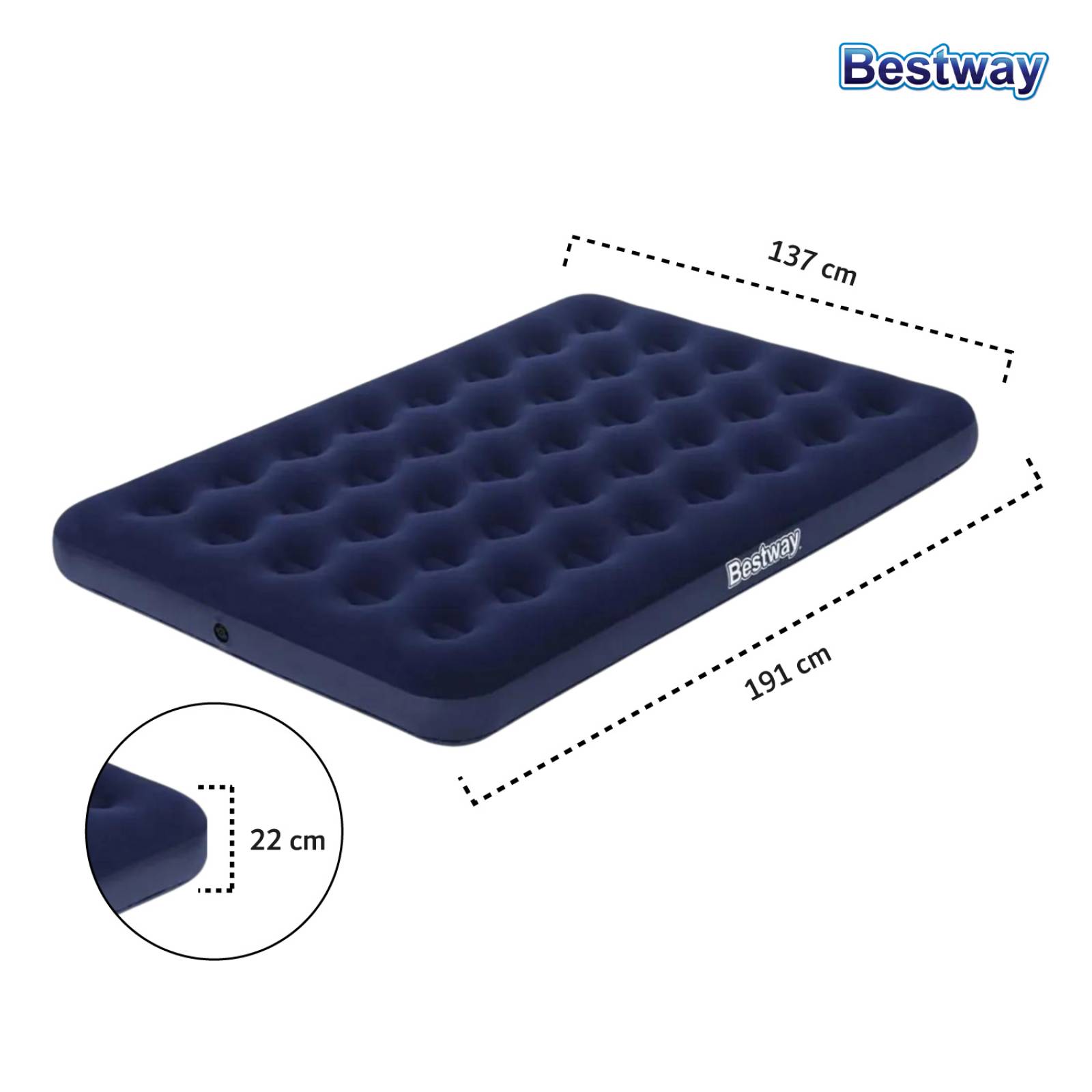 Colchón Inflable Matrimonial Con Bomba Aire Pavillo Bestway