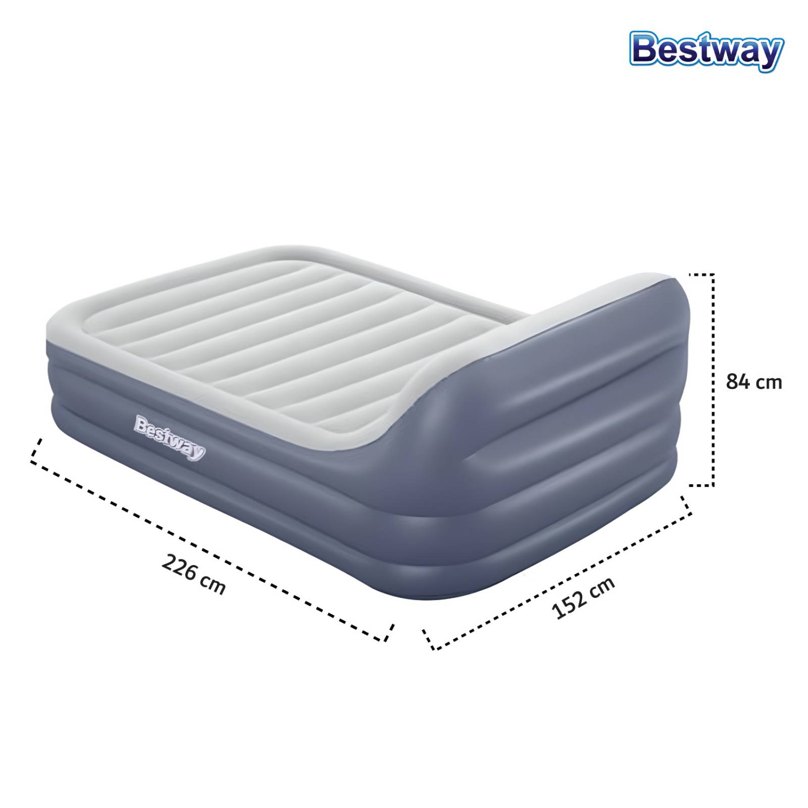 Colchón Inflable Queen Bomba Aire Cabecera Tritech Bestway