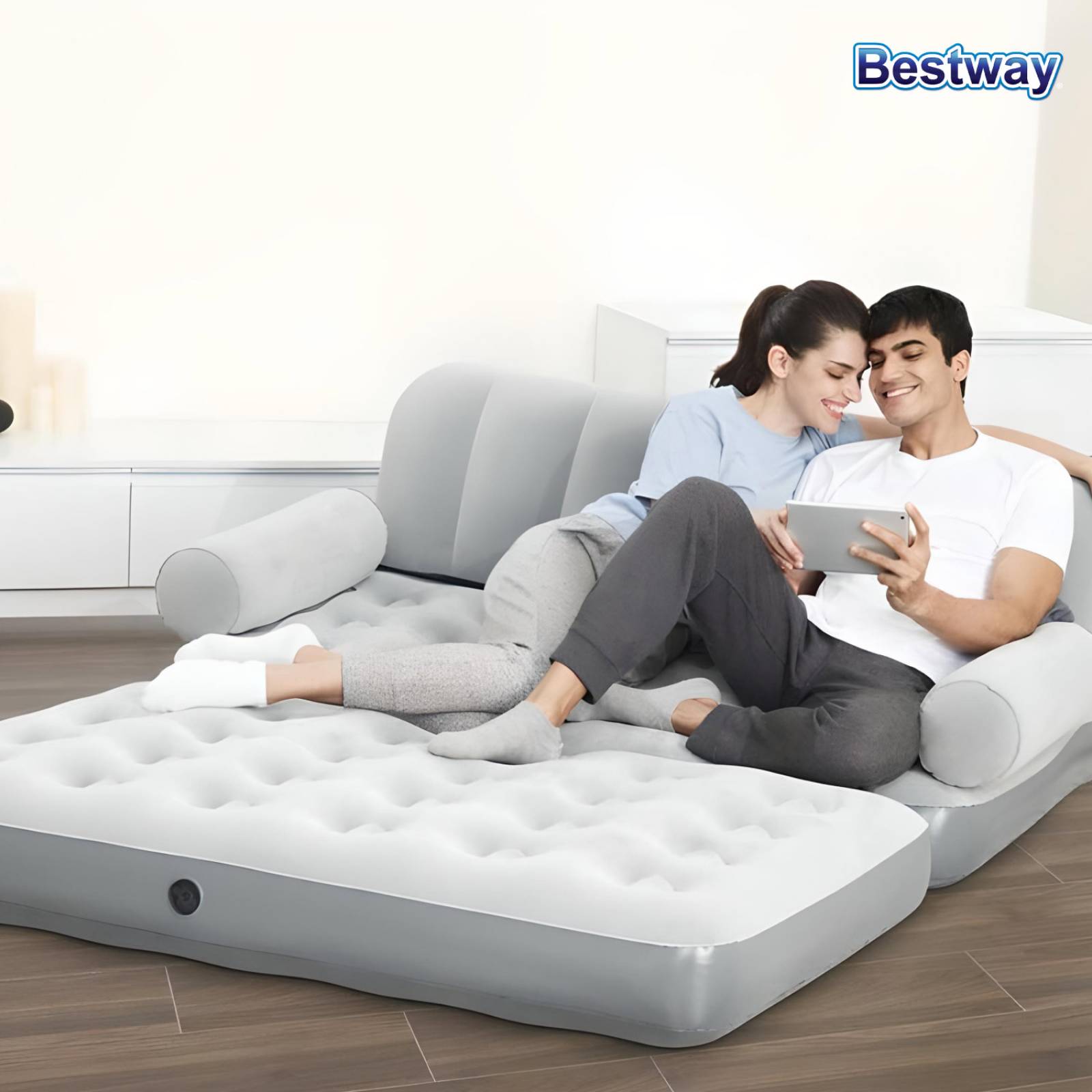 Sofa Cama Inflable Sillón Colchon Matrimonial 3en1 Bestway 