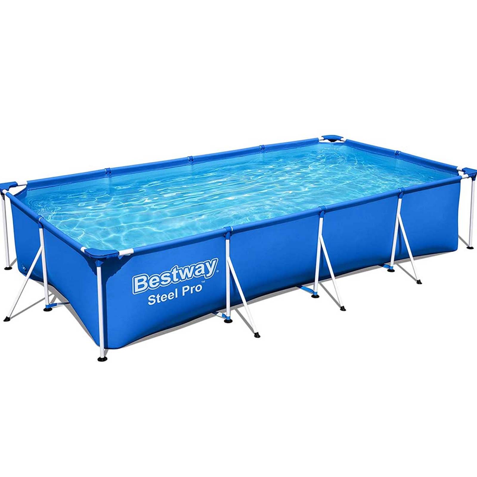 Alberca Estructural Rectangular Familiar Steel Pro Bestway