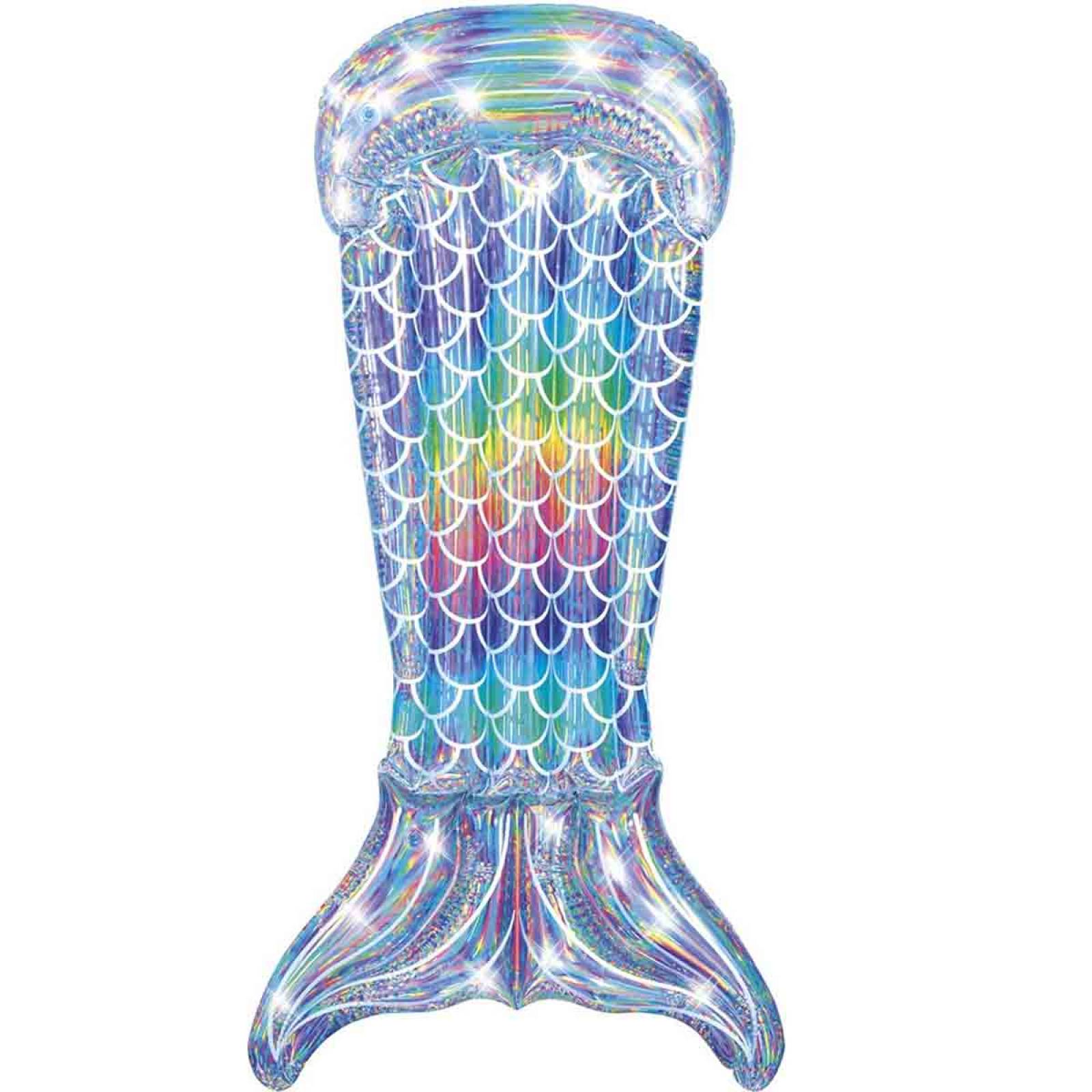 Flotador Inflable Cola De Sirena Salvavidas Tornasol Bestway
