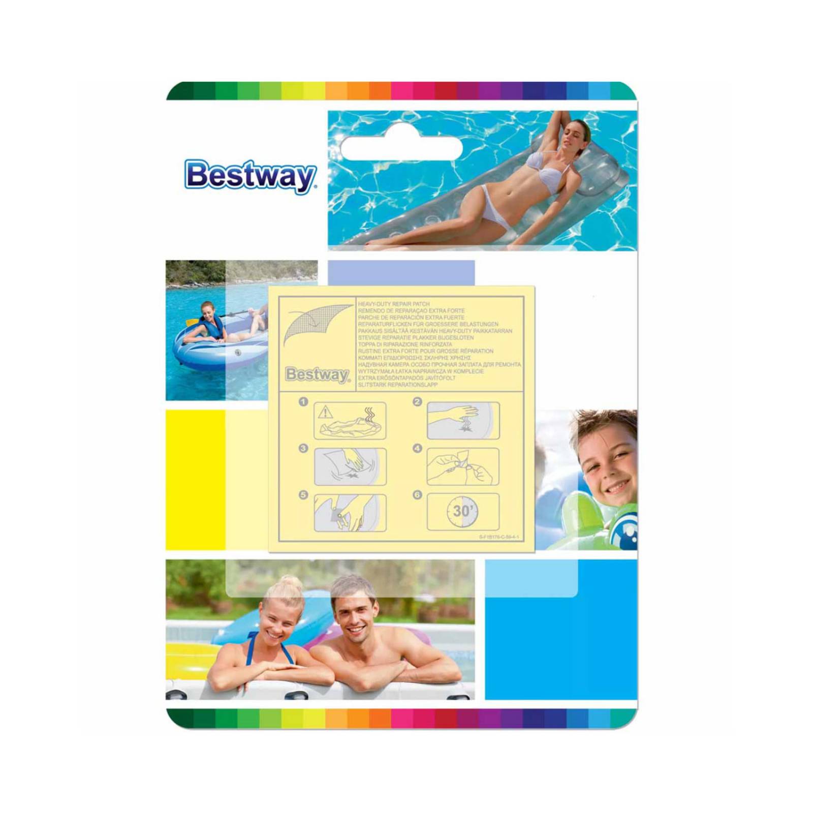 Parche Reparador Alberca Colchon Inflables 10 Pzas Bestway