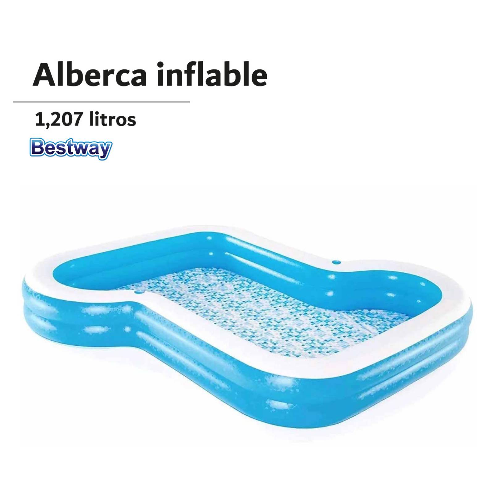 Alberca Inflable Portavasos Familiar Niños 305x274cm Bestway