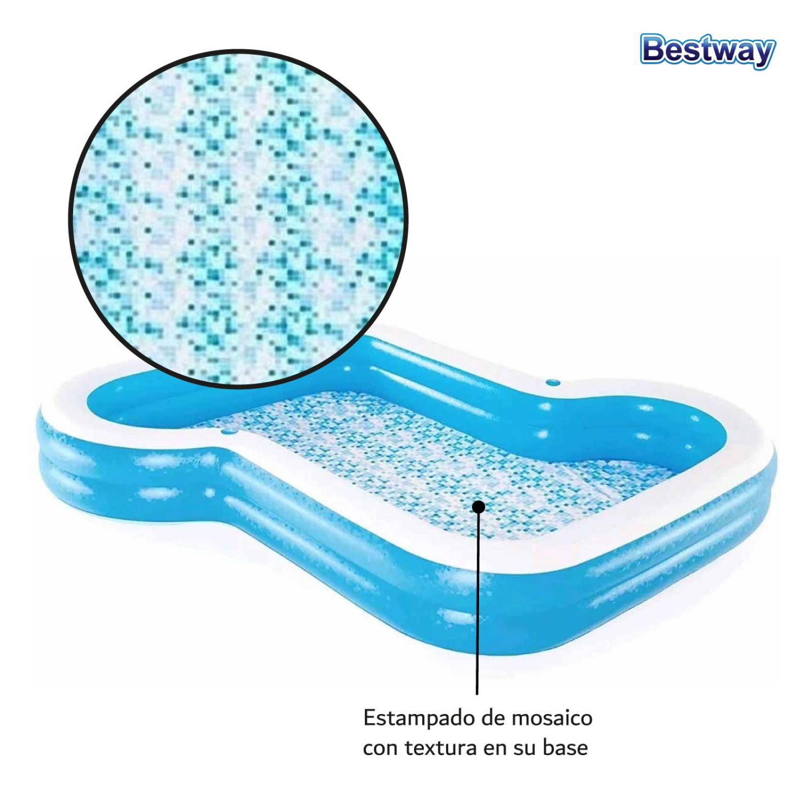 Alberca Inflable Portavasos Familiar Niños 305x274cm Bestway