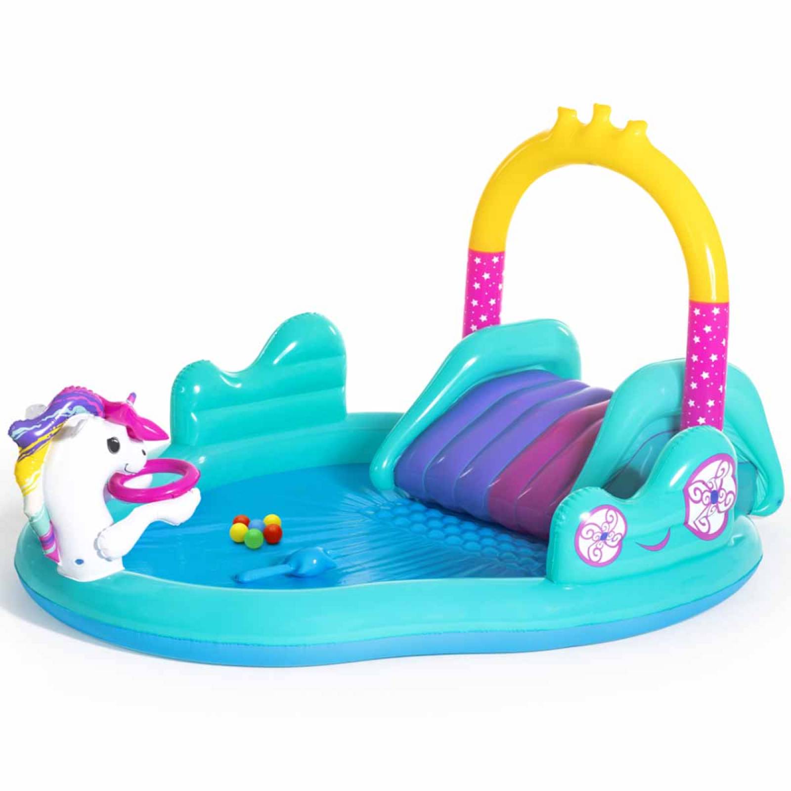 Centro De Juegos Piscina Inflable Unicornio 274cm Bestway