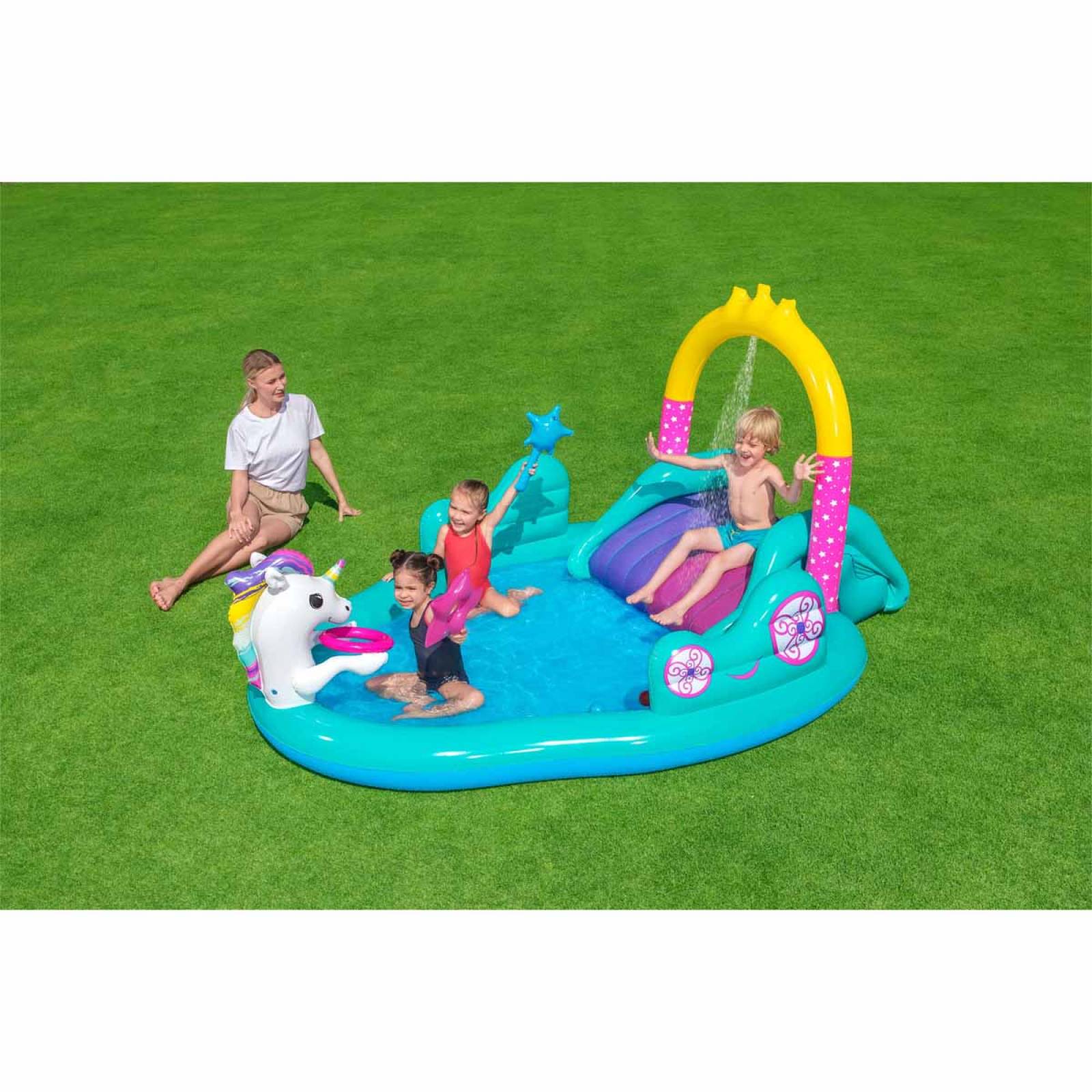 Centro De Juegos Piscina Inflable Unicornio 274cm Bestway