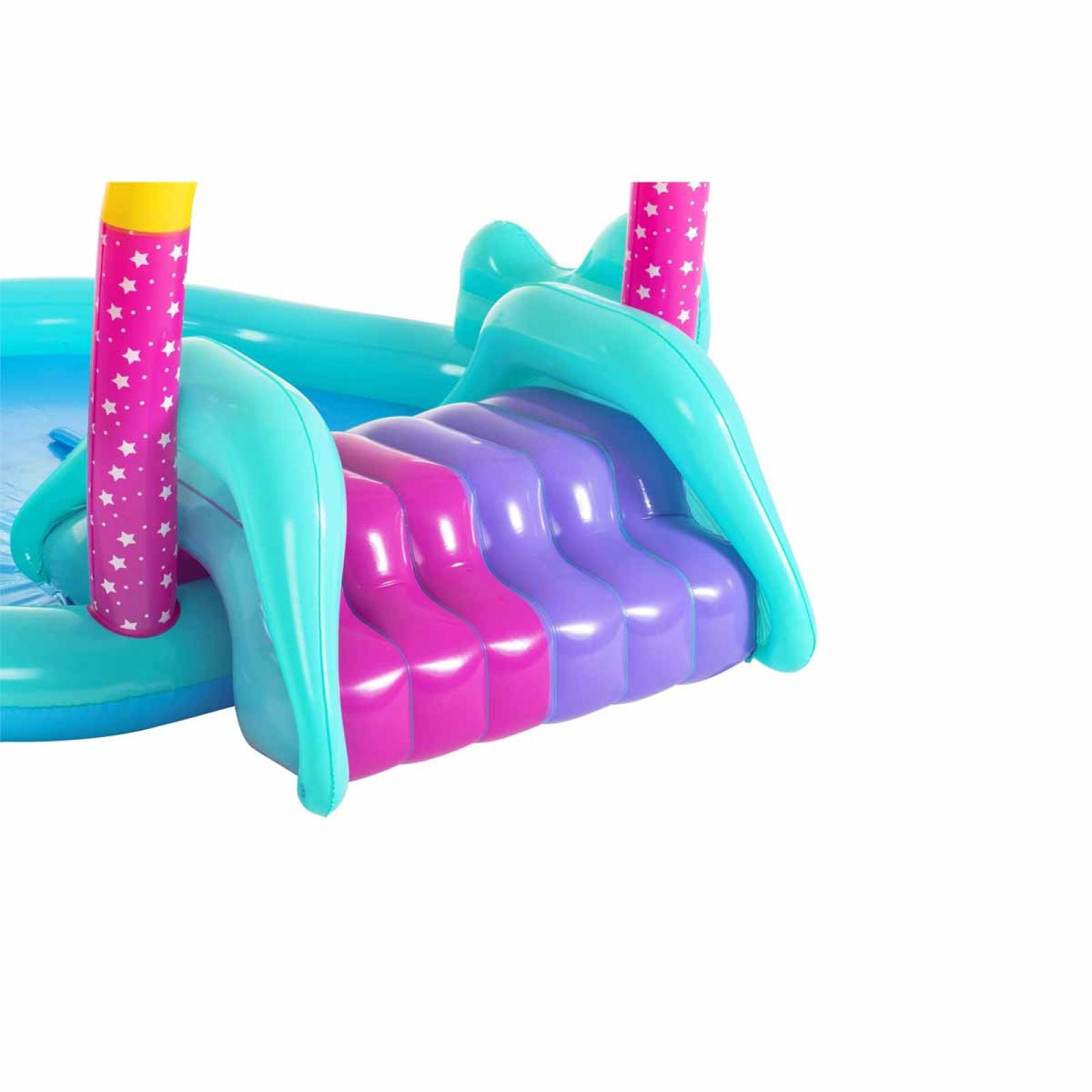 Centro De Juegos Piscina Inflable Unicornio 274cm Bestway