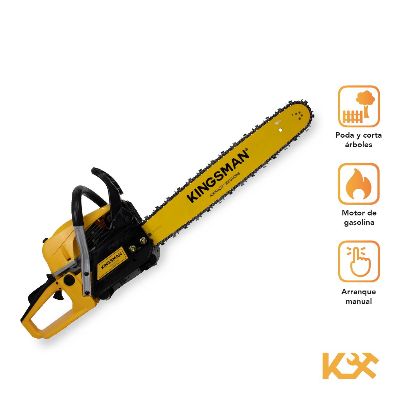 Motosierra Gasolina 52cc Espada 20in Leñadora 2.5hp Jardin 