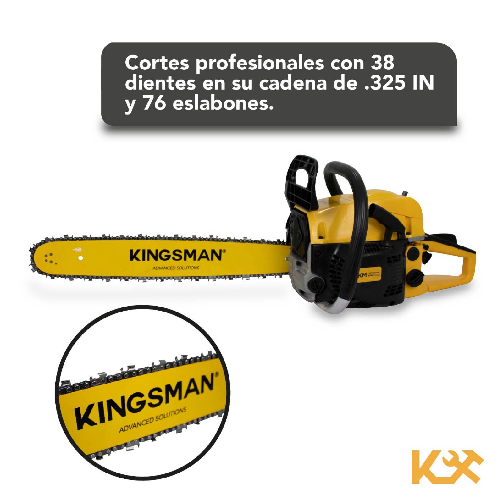 Motosierra Gasolina 52cc Espada 20in Leñadora 2.5hp Jardin 