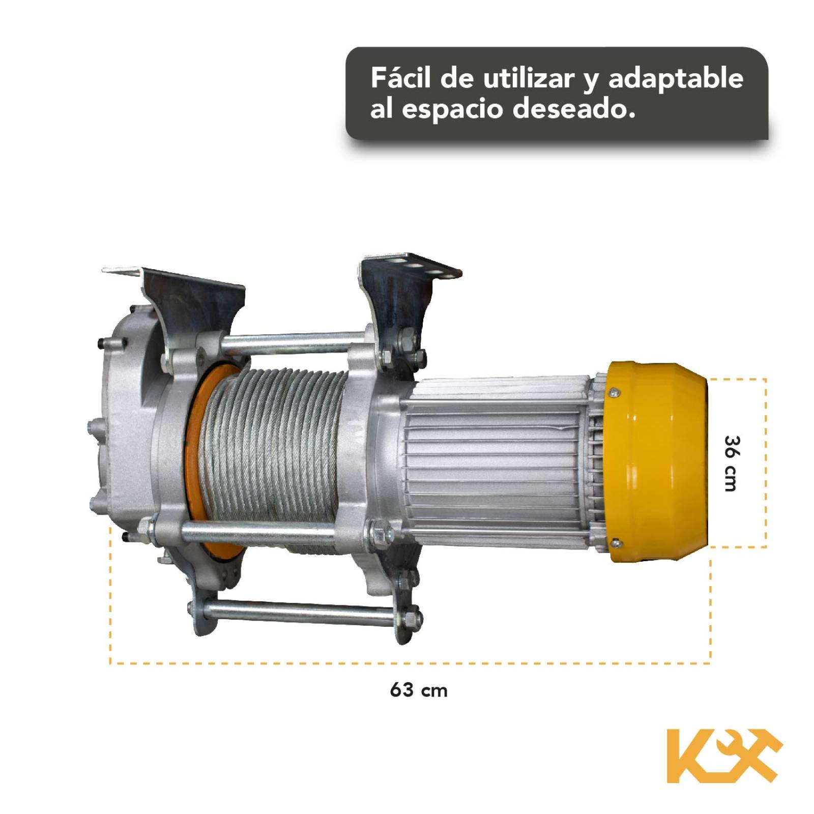Polipasto Electrico 220v Carga 500/1000kg Cable 100 Metros 