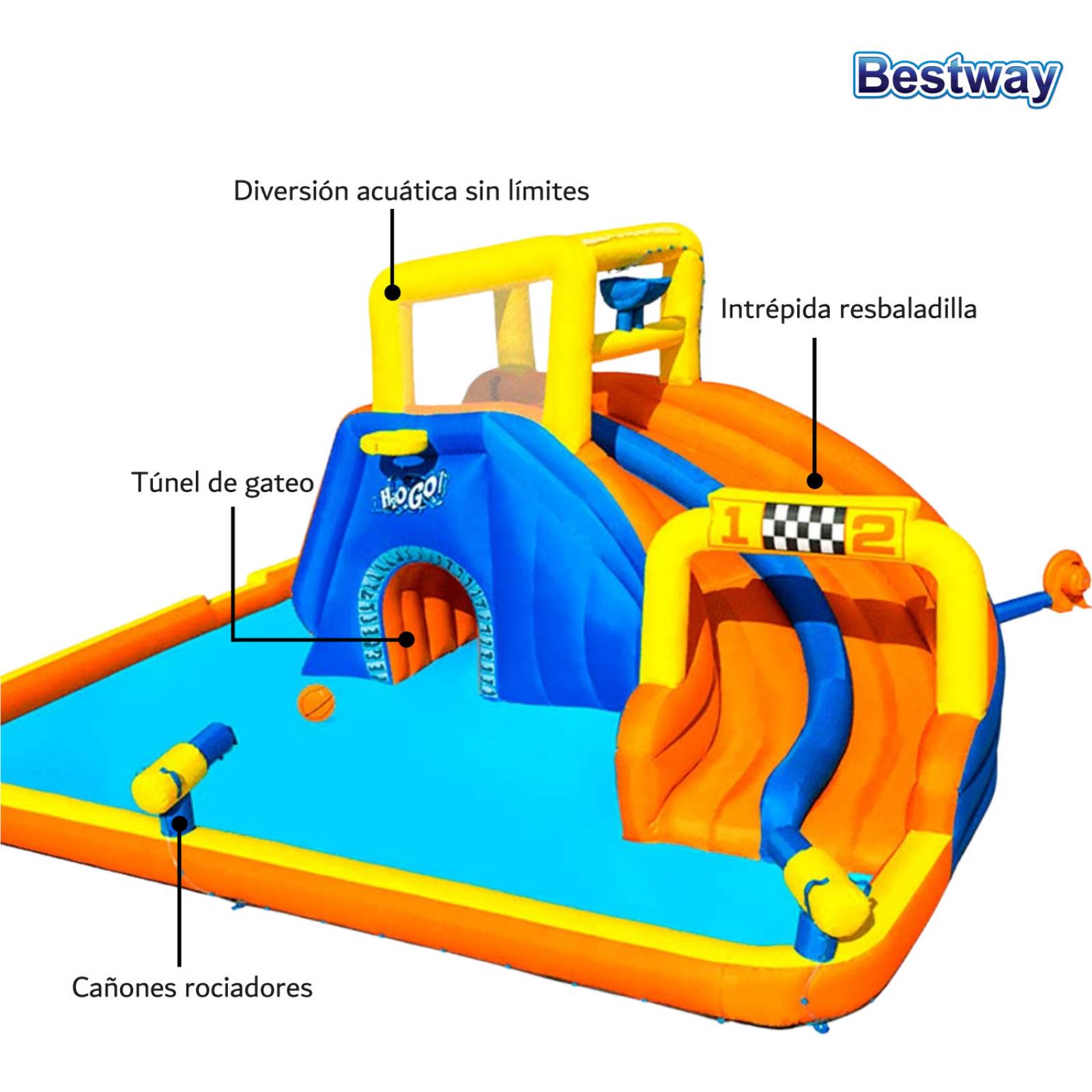 Centro Juego Acuatico Inflable Brincolin Uso Rudo Bestway