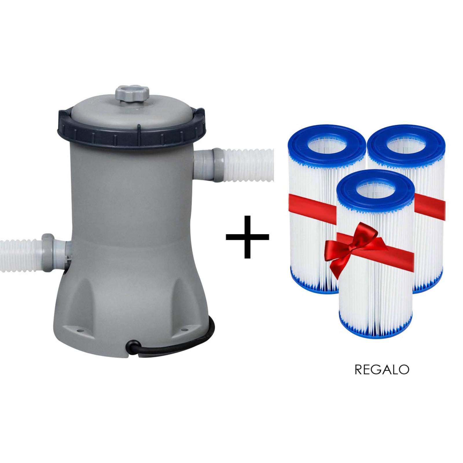 Bomba Depuradora Filtrante 3 Filtros Limpieza 2006l Bestway 