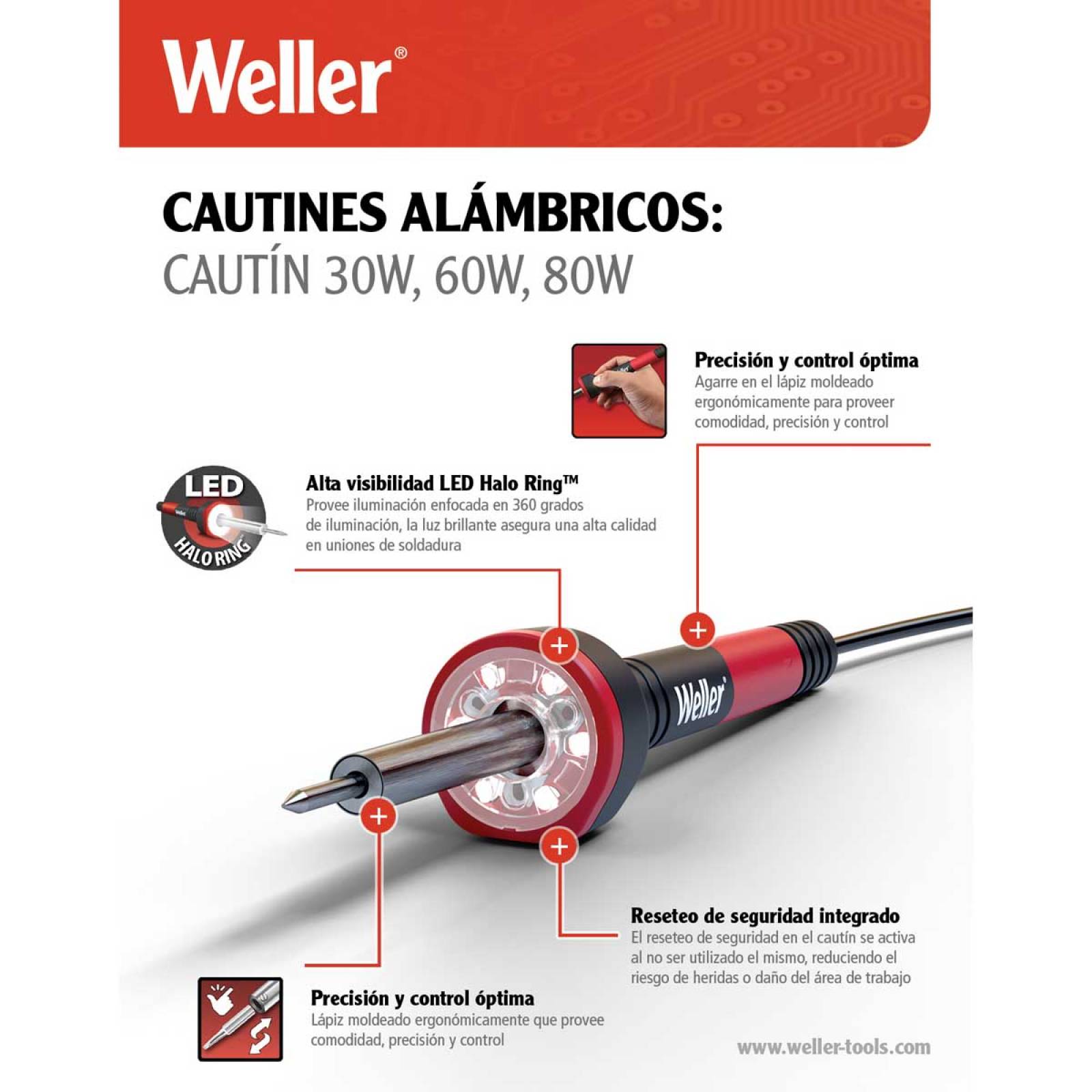 Cautin Para Soldar Profesional Portatil 30w Led 120v Weller 