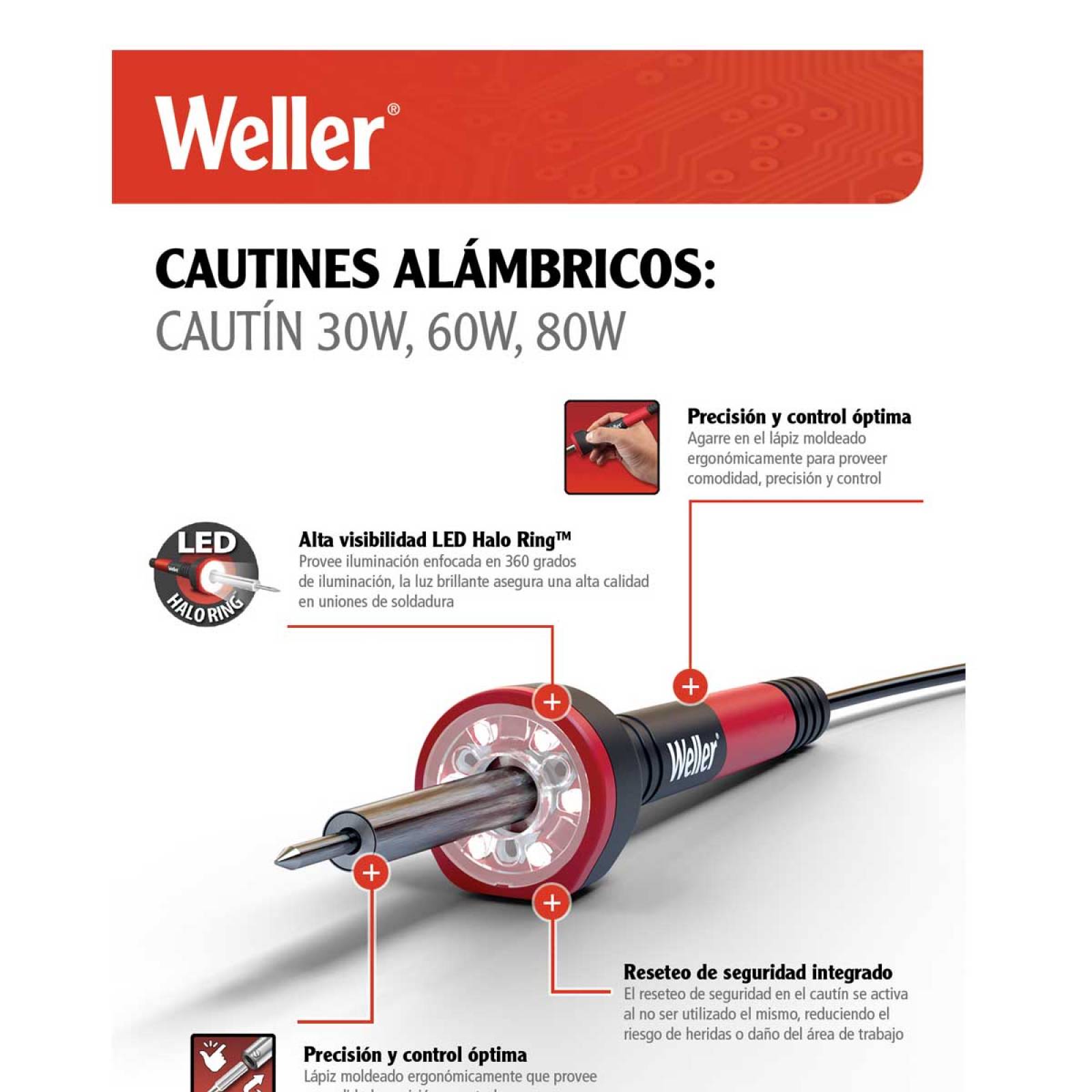 Cautin Para Soldar Profesional Portatil 80w Led 120v Weller 