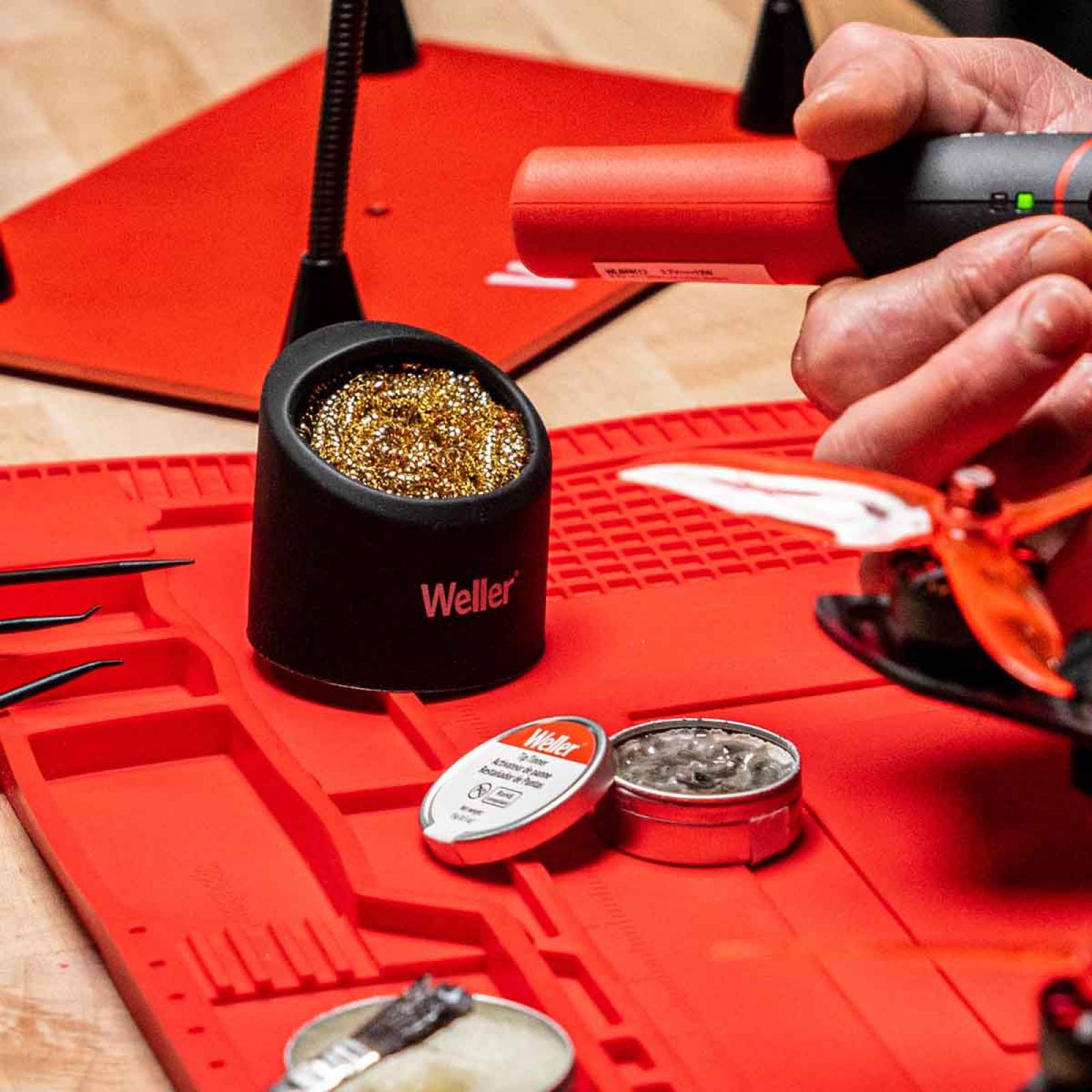 Esponja Latón Limpieza Base Silicona Accesorio Soldar Weller 