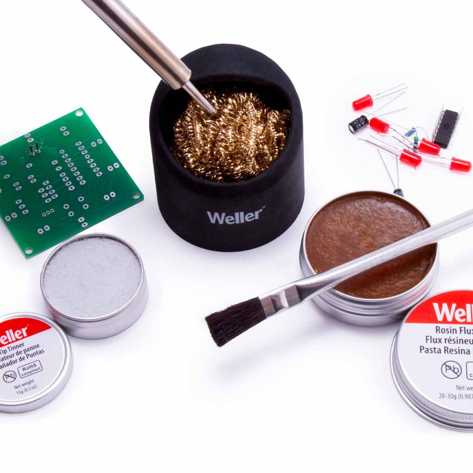 Esponja Latón Limpieza Base Silicona Accesorio Soldar Weller 