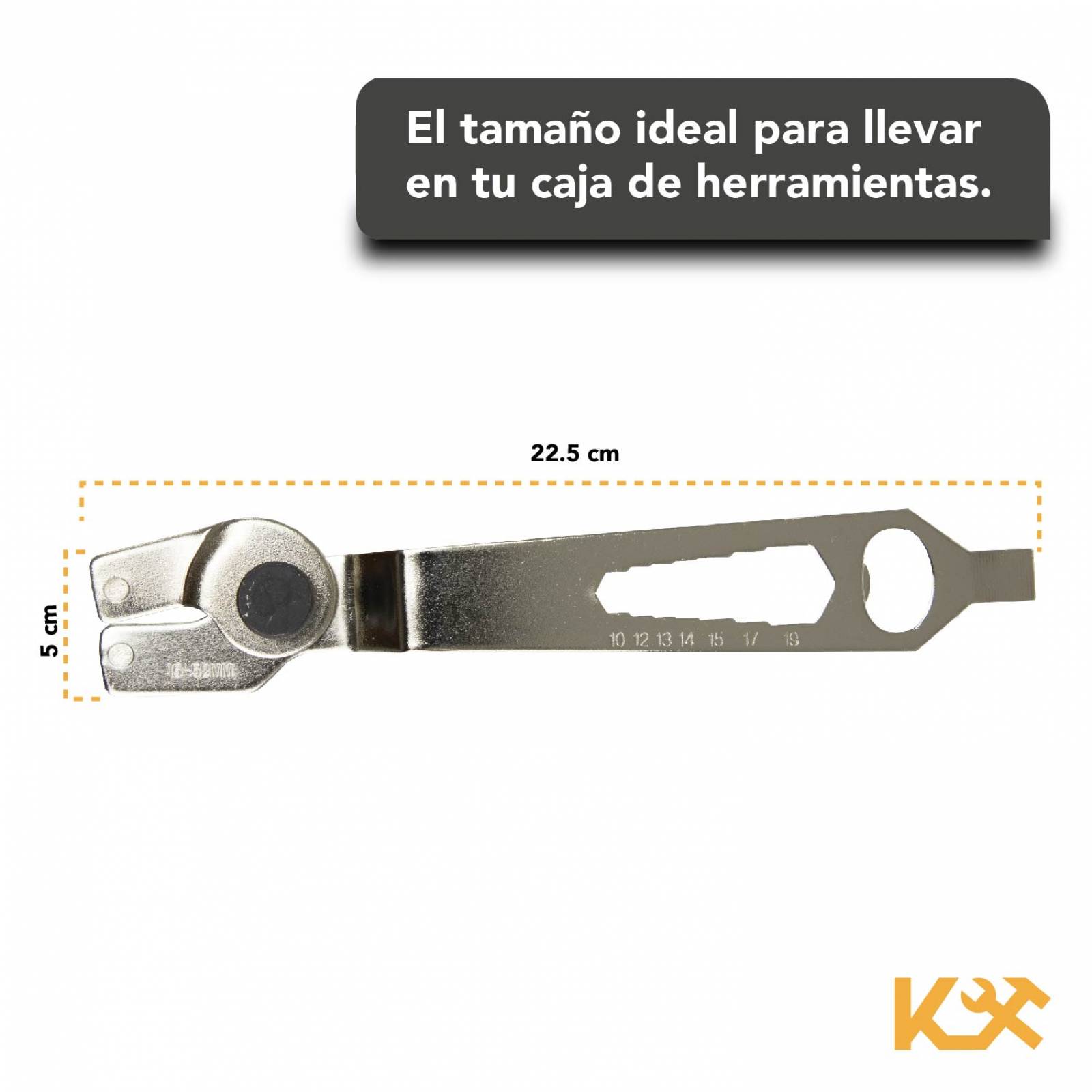 Llave 4En1 Para Esmeril Angular Capacidad 15-52mm Universal 