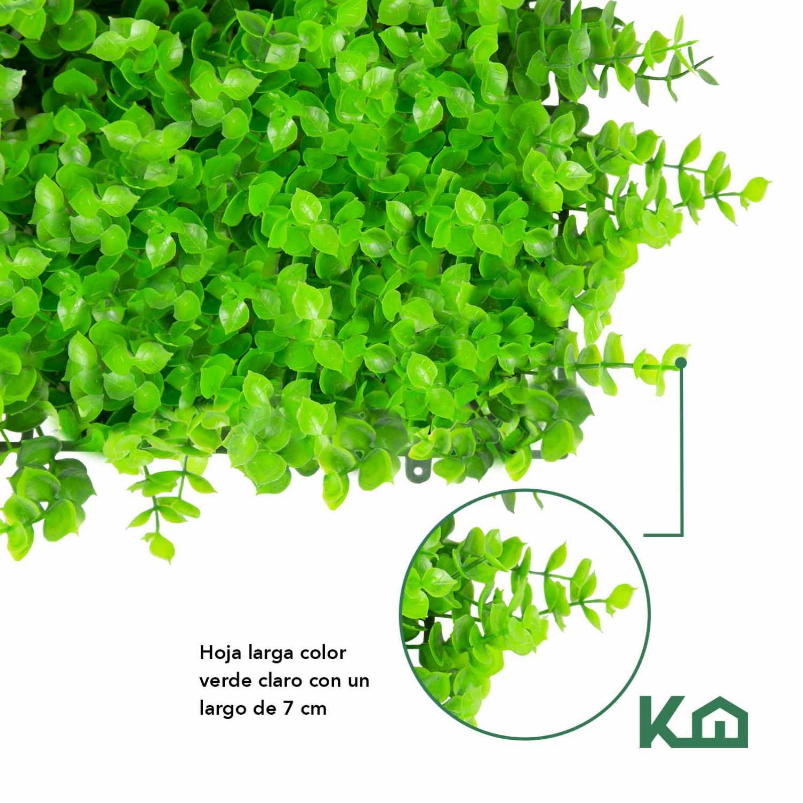 Follaje Artificial Sintetico Muro Verde 60x40cm Bardas Pared 