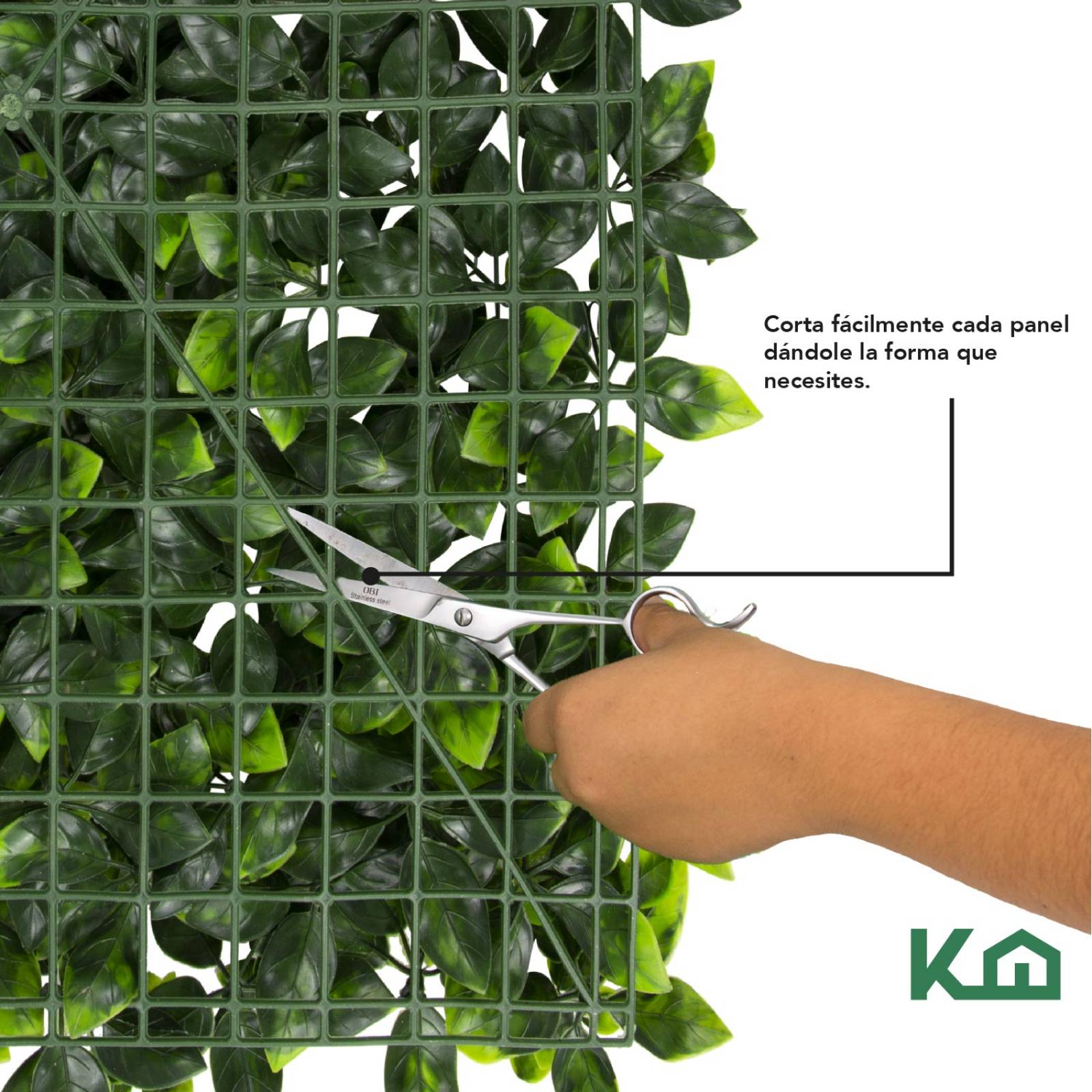 Follaje Artificial Sintetico Muro Verde 60x40cm Hoja Grande 