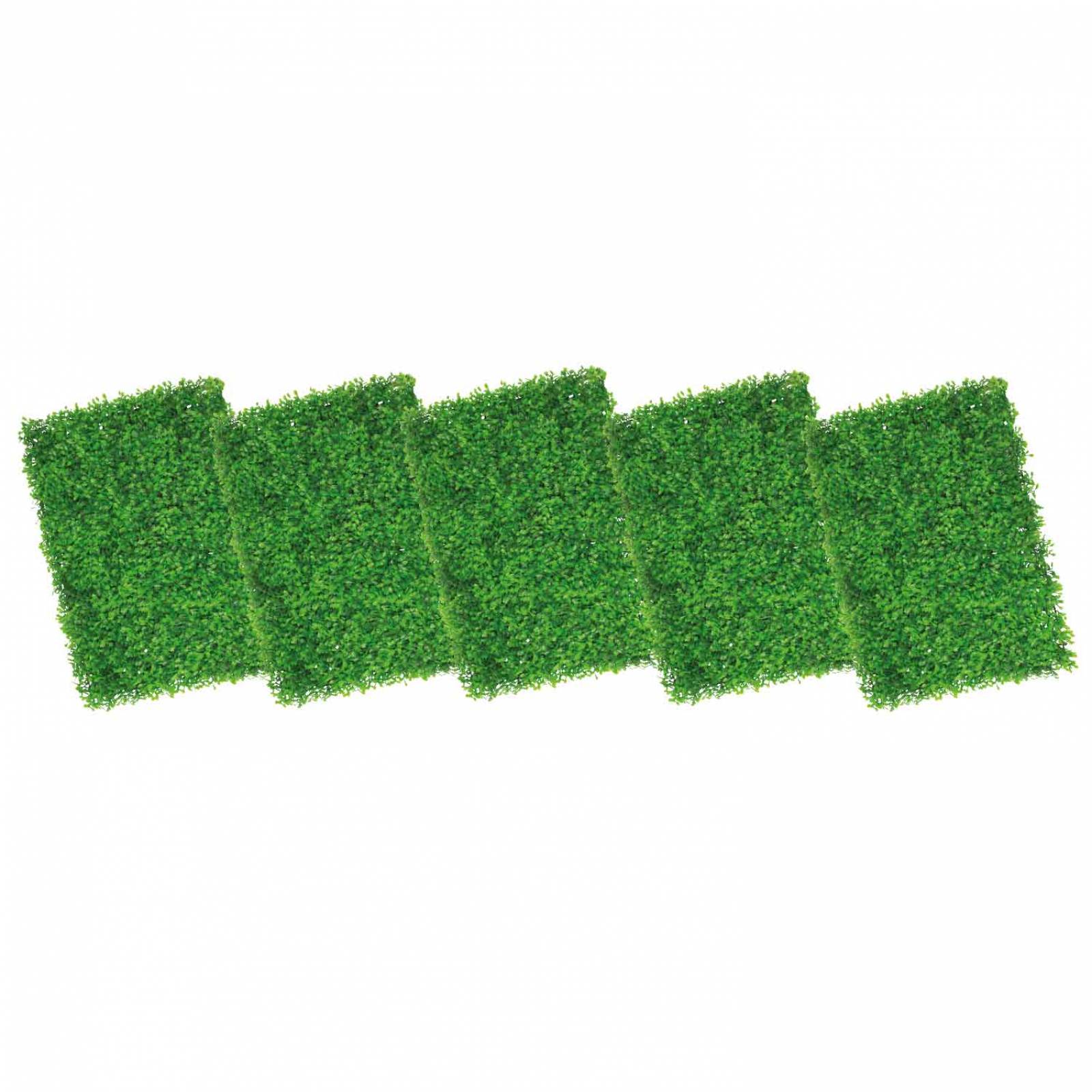Follaje Artificial Sintetico Muro Verde 60x40cm 5 Pzas Pared 