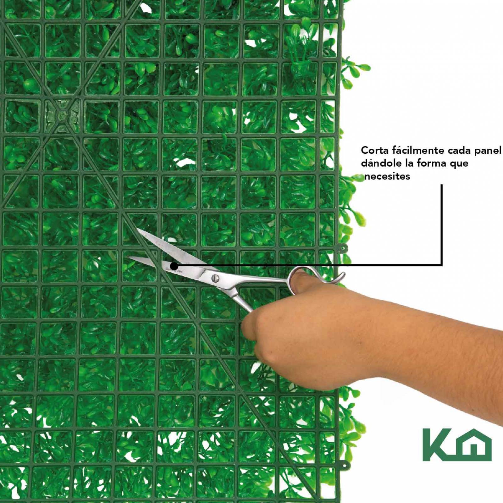 Follaje Artificial Sintetico Muro Verde 60x40cm 5 Pzas Pared 