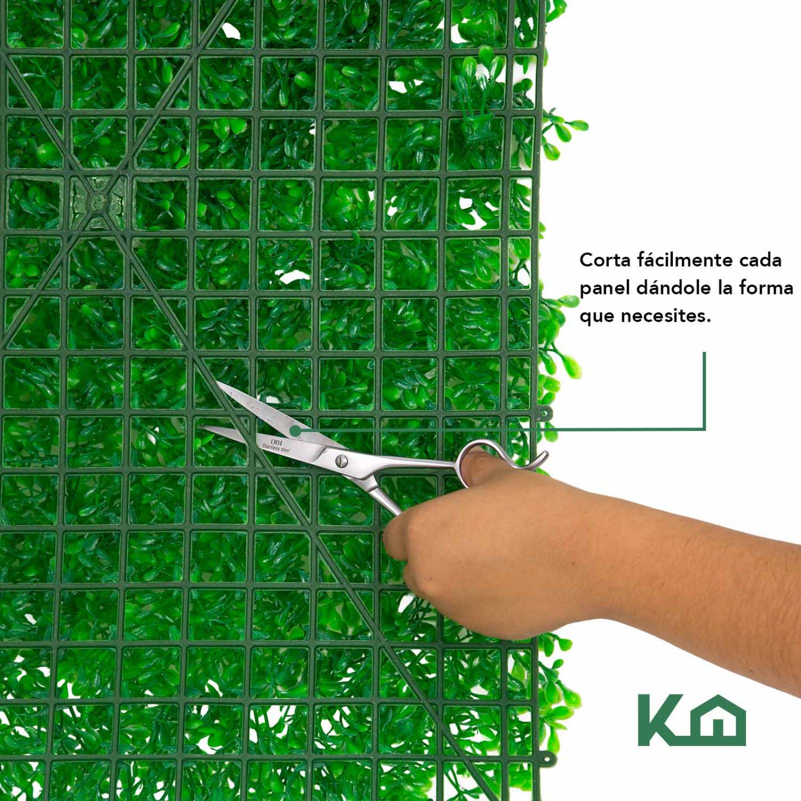 Follaje Artificial Sintetico Muro Verde 60x40cm 5 Pzs Bardas