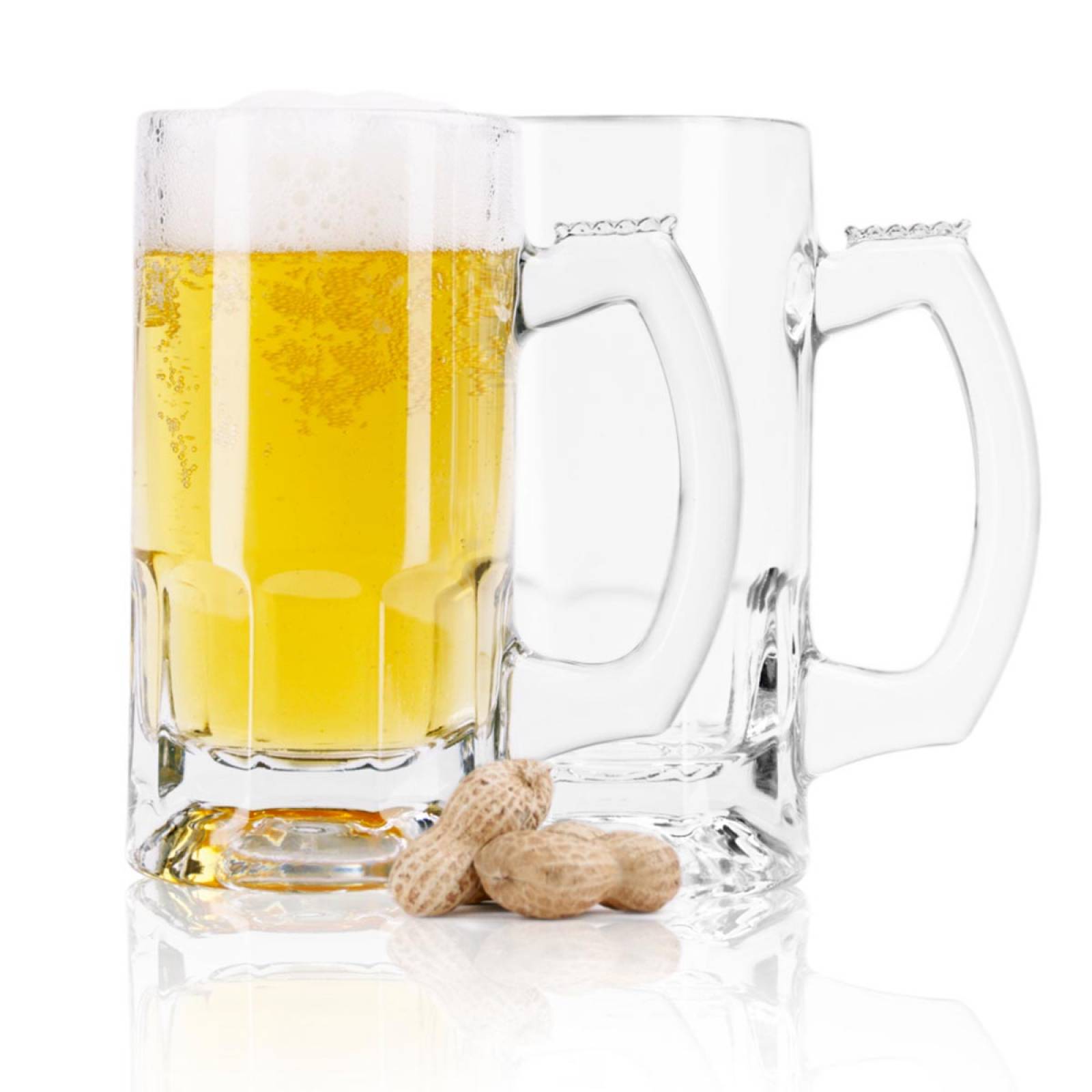 Vasos Tarros Cerveceros Vidrio Bar Cerveza Set 12pzas 375ml 