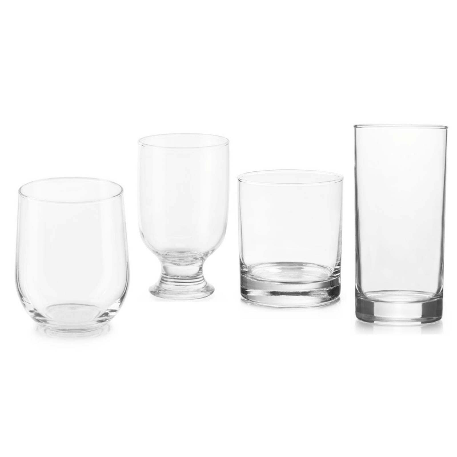 Vasos Copas Para Coctel Bar De Vidrio Juego 16 Pzas Libbey 