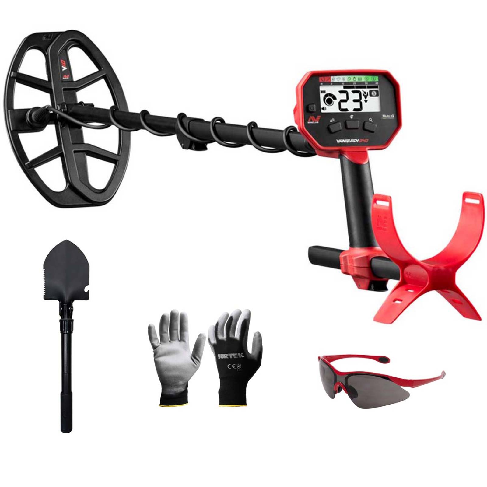 Detector De Metales Minelab Vanquish 340 Pala Kit Seguridad