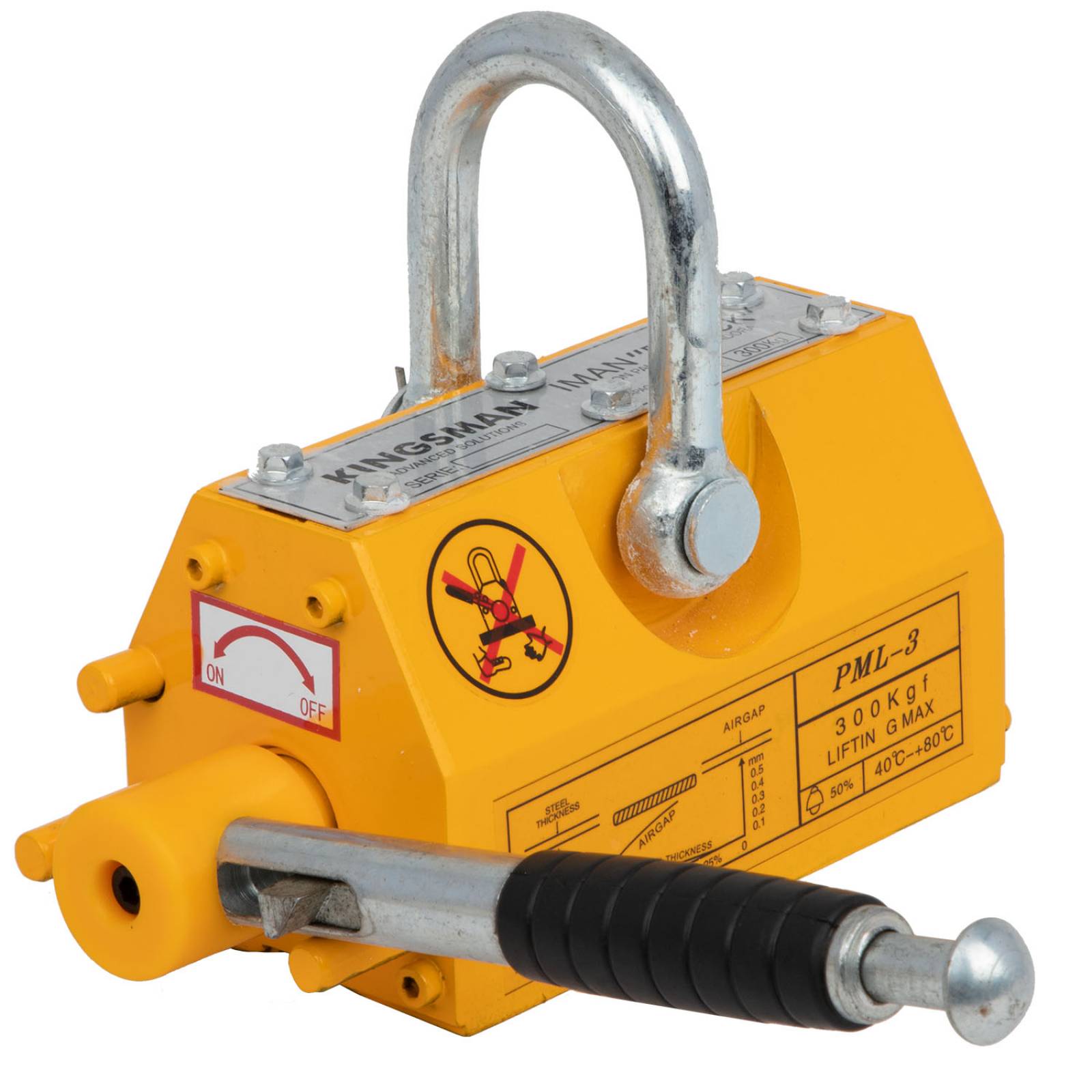 Iman Elevador Magnetico 300kg Con Palanca Liberar Carga 