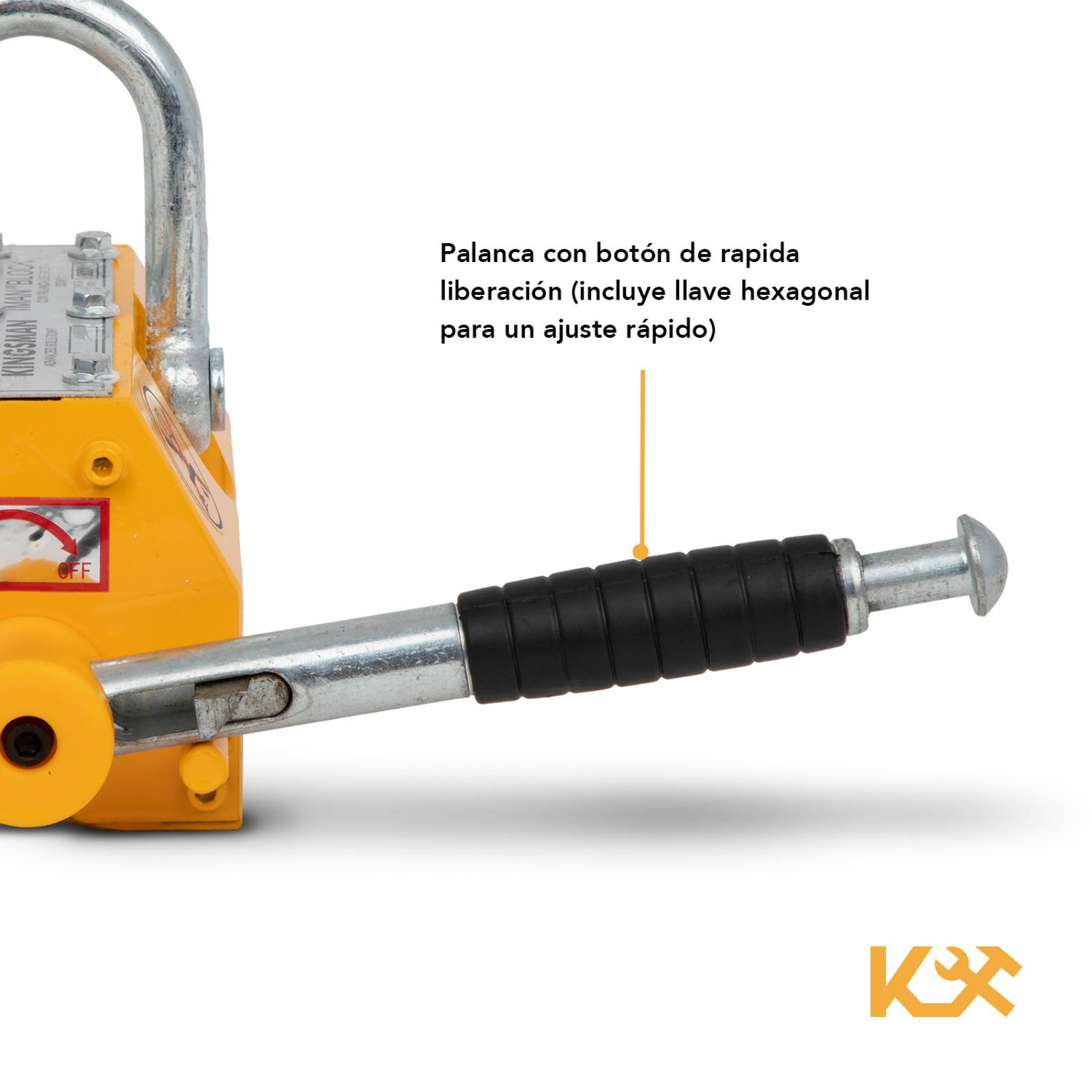 Iman Elevador Magnetico 300kg Con Palanca Liberar Carga 