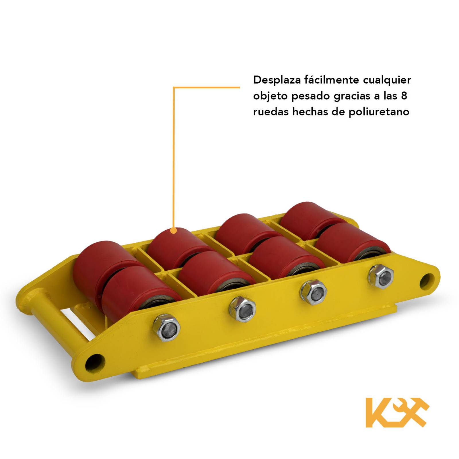 Patin de Carga Tortuga 12 Toneladas con 8 Ruedas CRA-12 Kingsman 