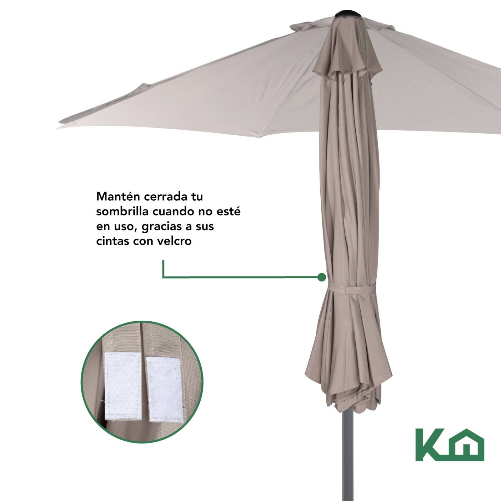 Sombrilla Para Jardín 2.70mts Angulo De Inclinacion Patio Arena