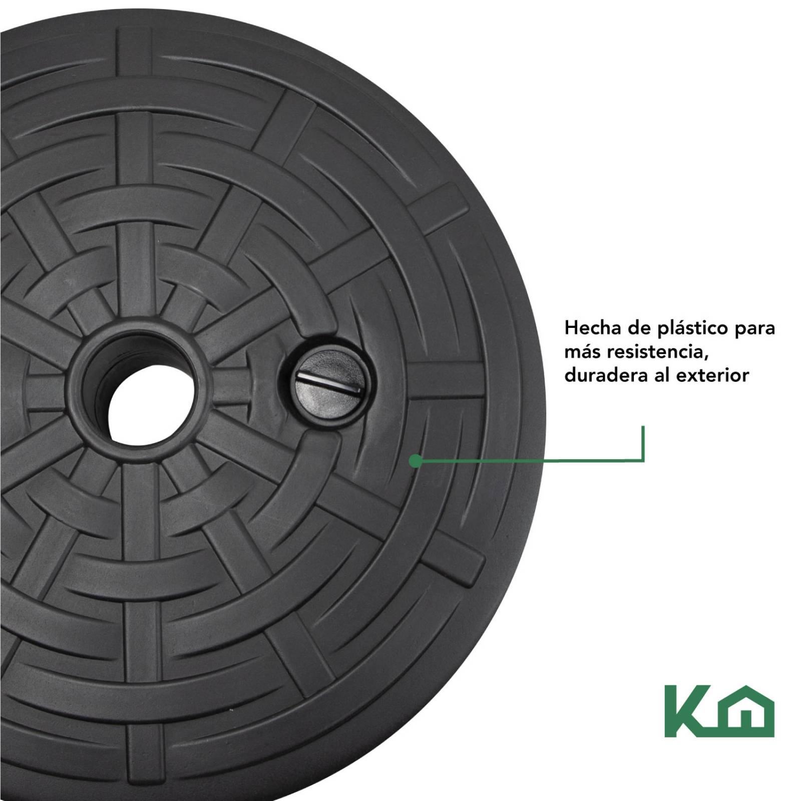 Base Para Sombrilla Jardin Hasta 2.70m Rellenable Arena Agua 