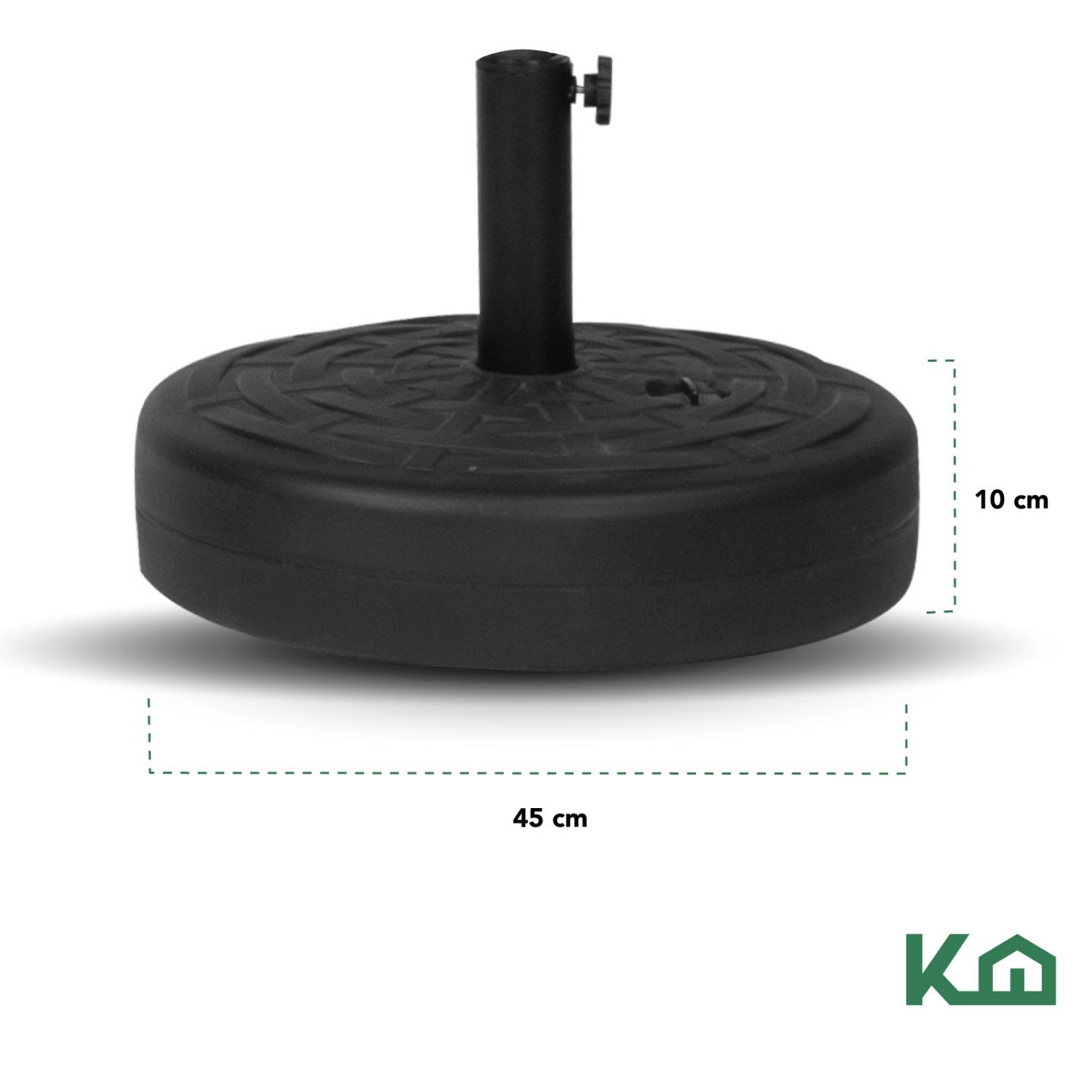 Base Para Sombrilla Jardin Hasta 2.70m Rellenable Arena Agua 