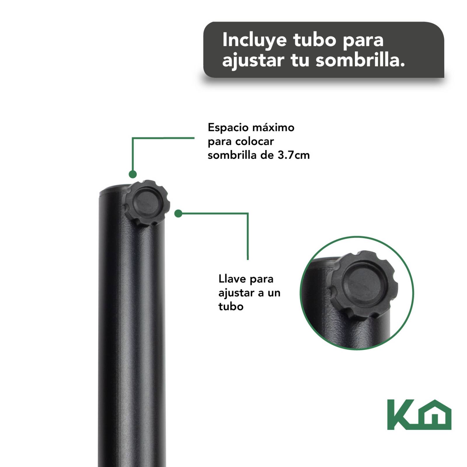 Base Para Sombrilla Jardin Hasta 2.70m Rellenable Arena Agua 