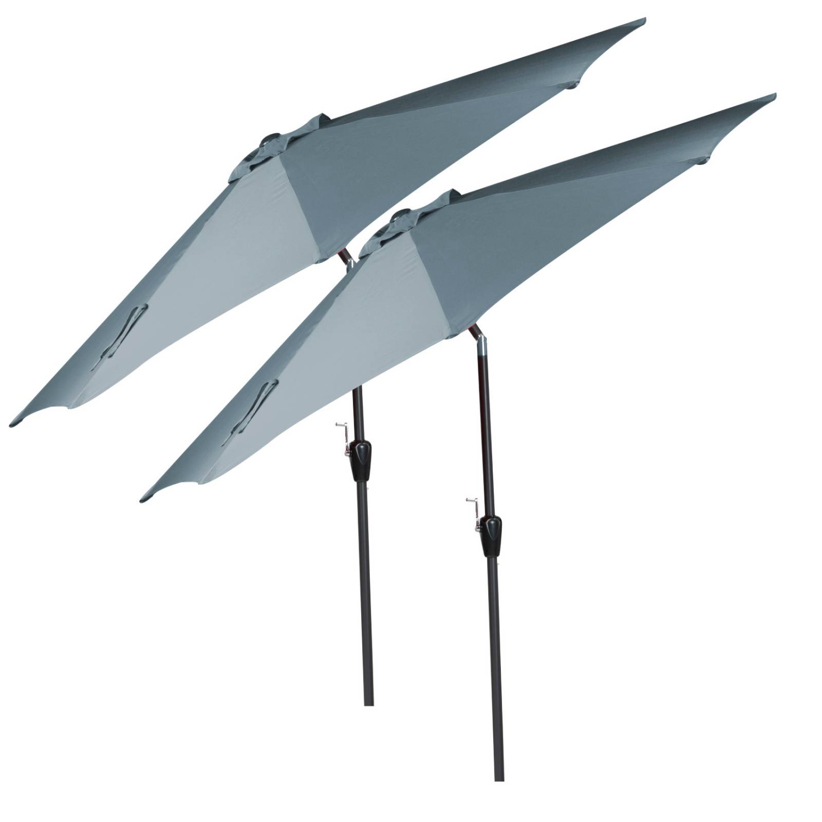 Sombrilla Para Jardin Playa Con Angulo Inclinacion 2 Piezas Gris 1