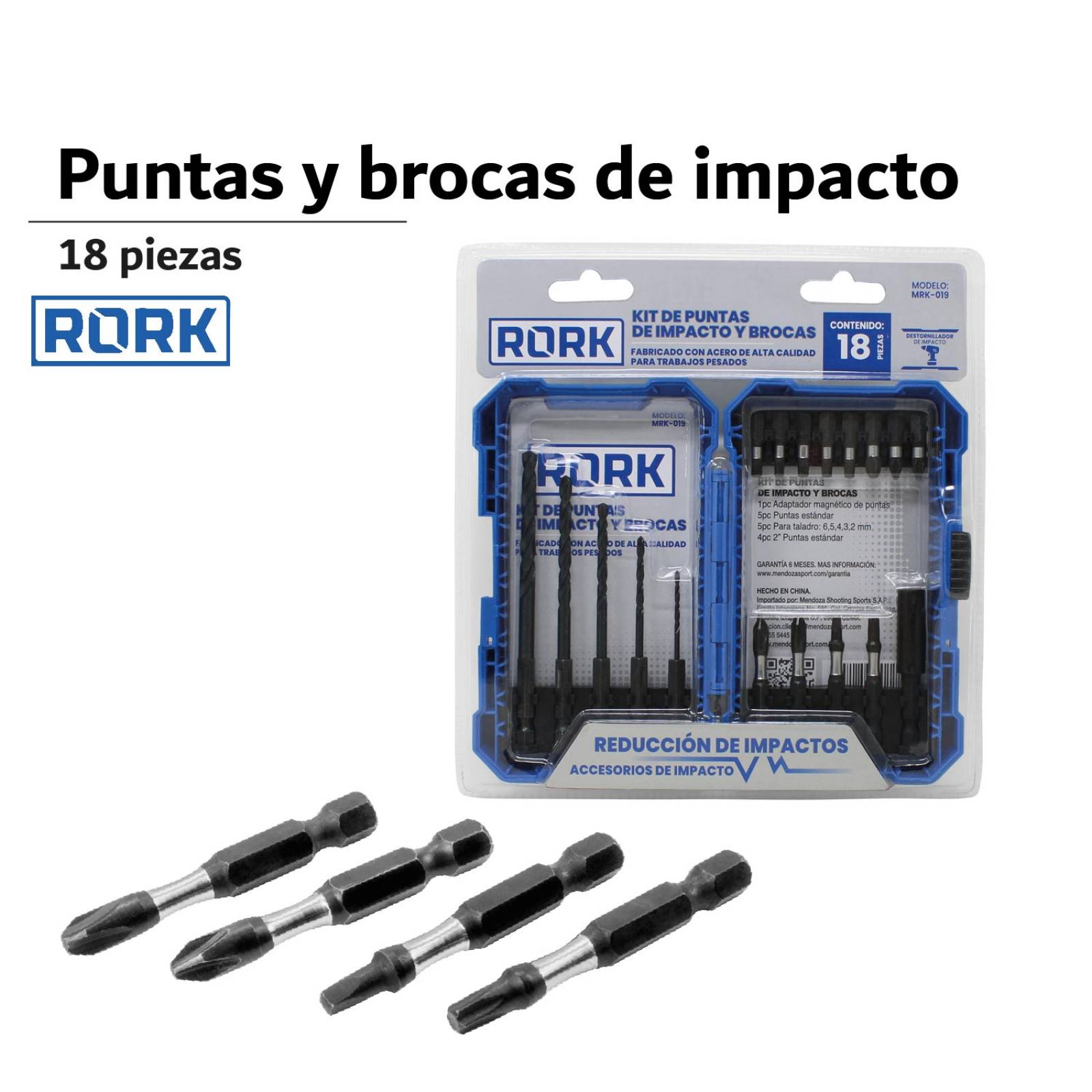 Juego Puntas De Impacto Brocas Profesional Taladro 18 Piezas