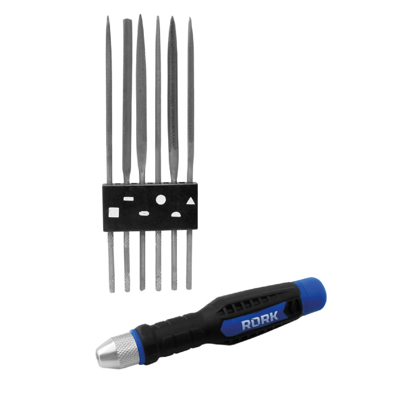 Juego Limas Aguja Precisión Joyero Con Mango Ergonimico 7pzs