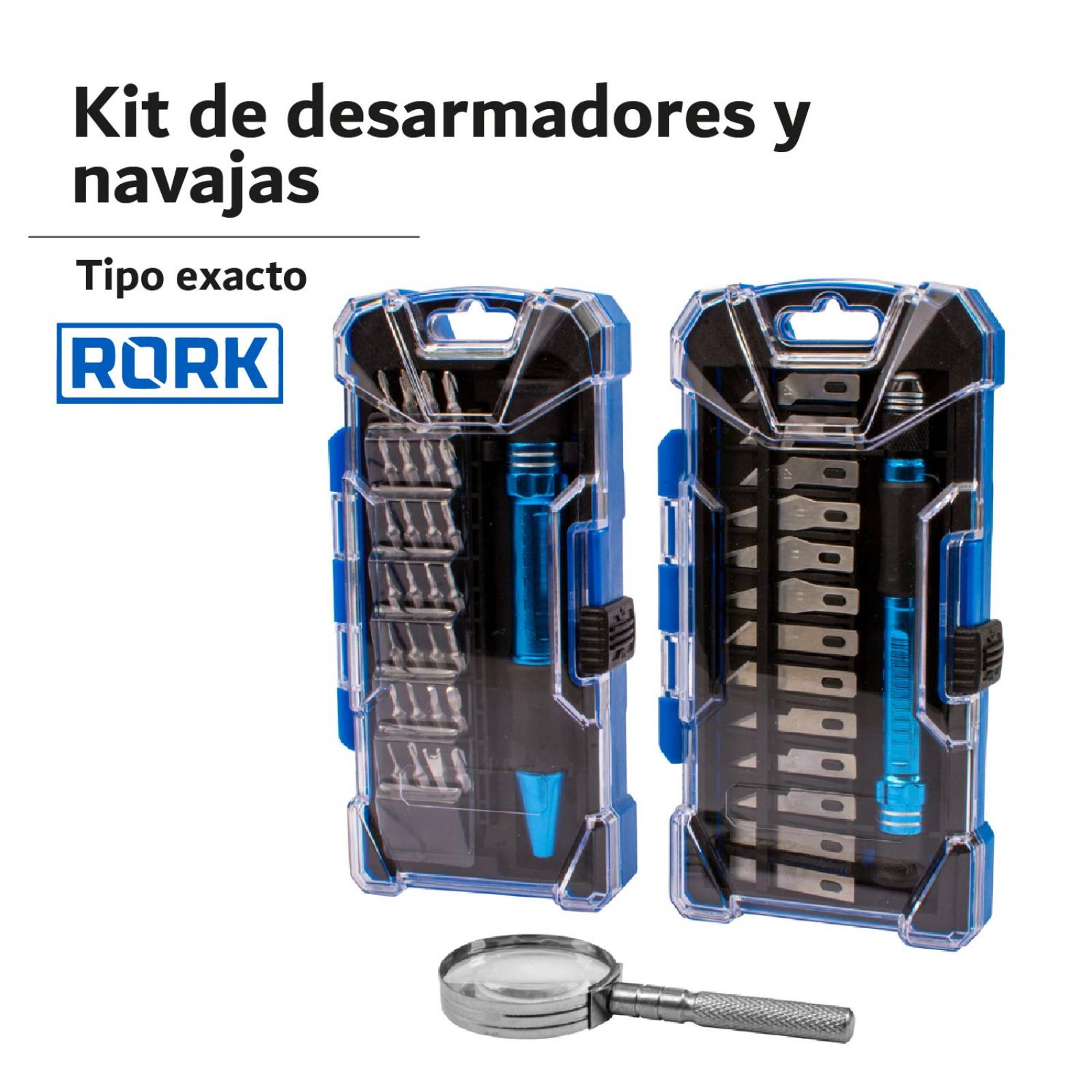Kit Desarmadores Precisión Joyero + Navajas Exacto 44 Piezas