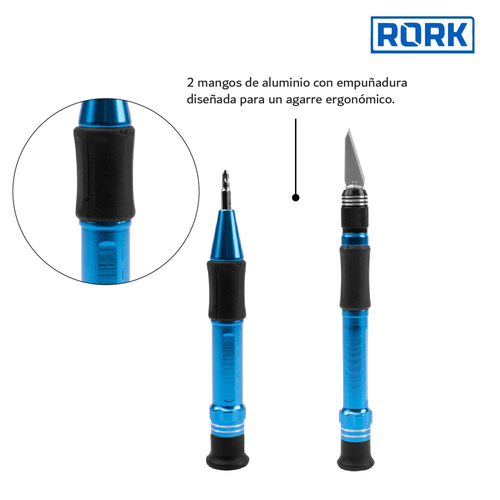 Kit Desarmadores Precisión Joyero + Navajas Exacto 44 Piezas