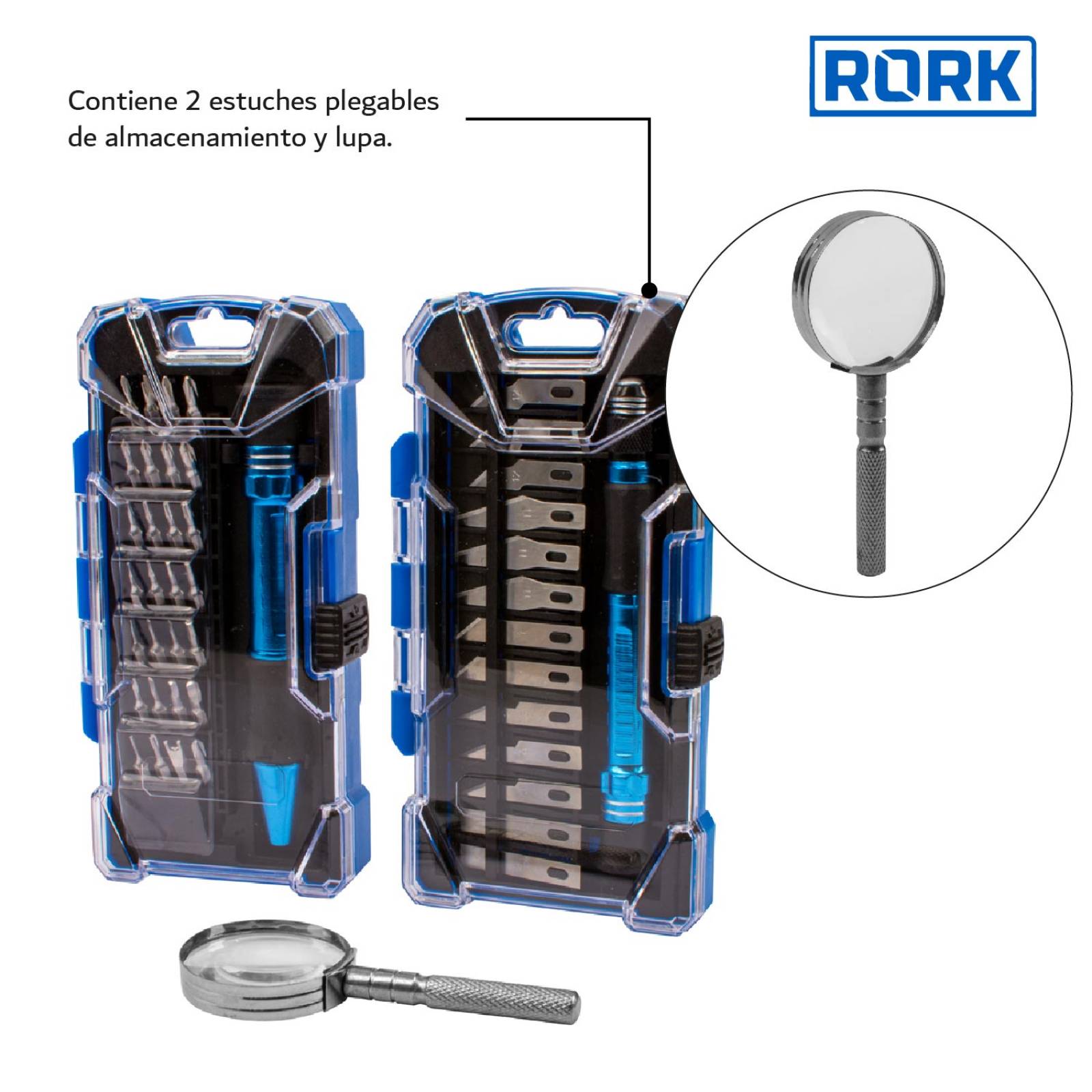 Kit Desarmadores Precisión Joyero + Navajas Exacto 44 Piezas