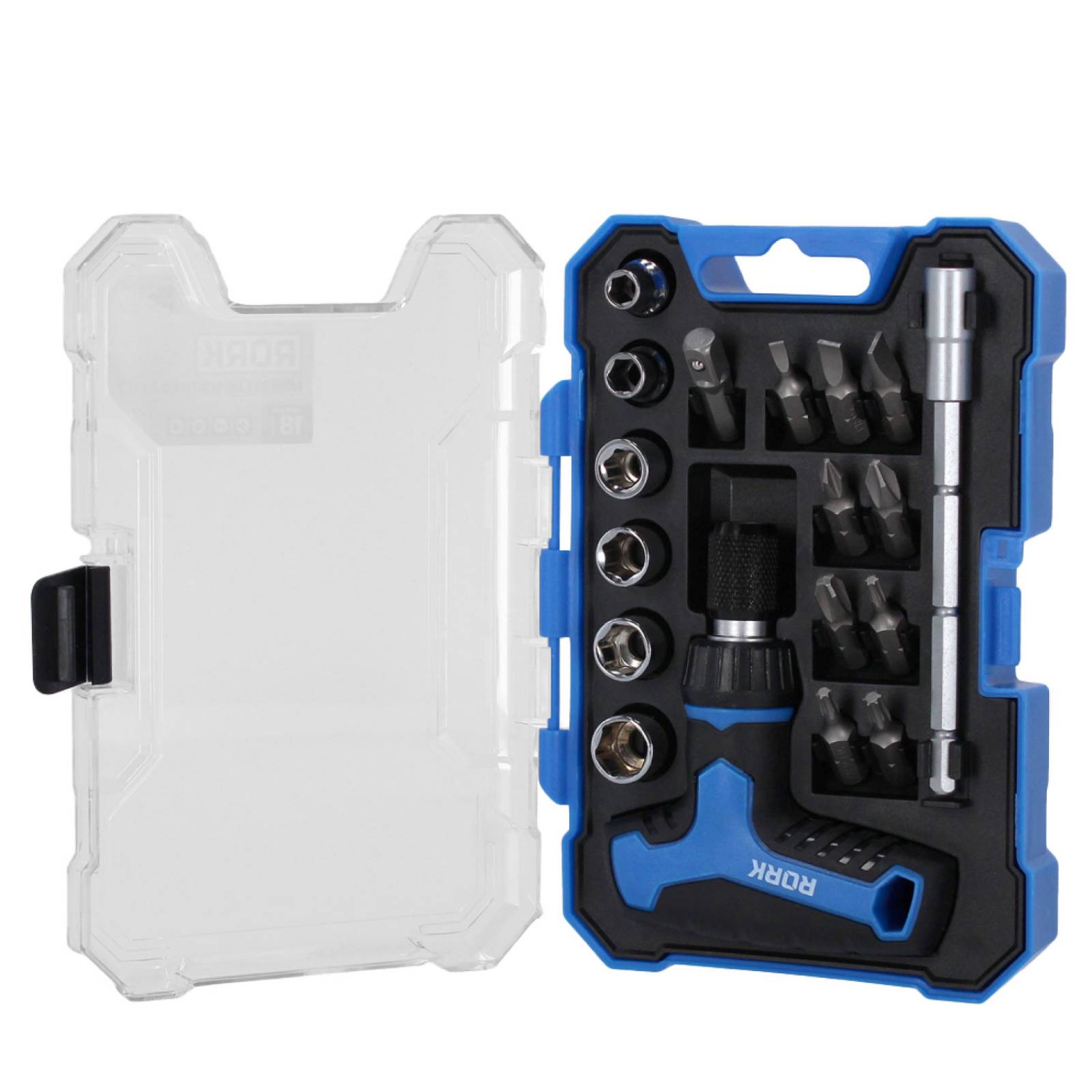 Kit Desarmador Mini Matraca En T Extencion Precisión 18pzas