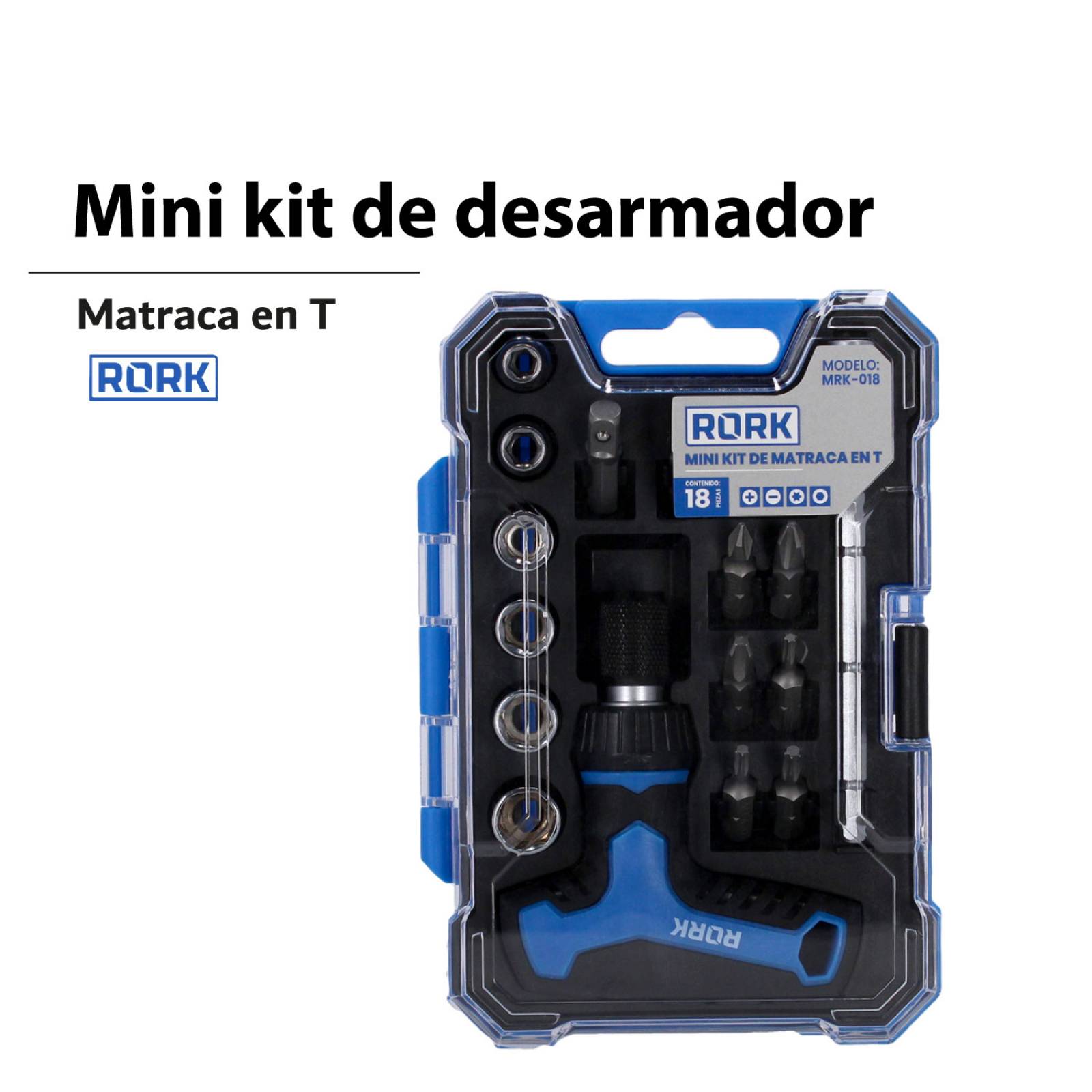 Kit Desarmador Mini Matraca En T Extencion Precisión 18pzas