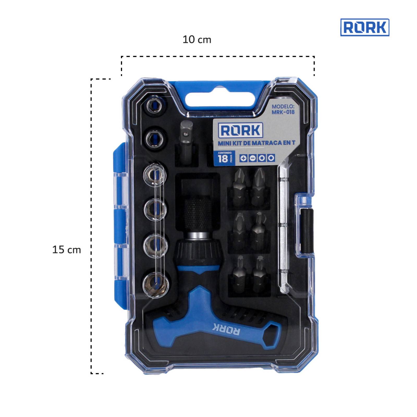 Kit Desarmador Mini Matraca En T Extencion Precisión 18pzas