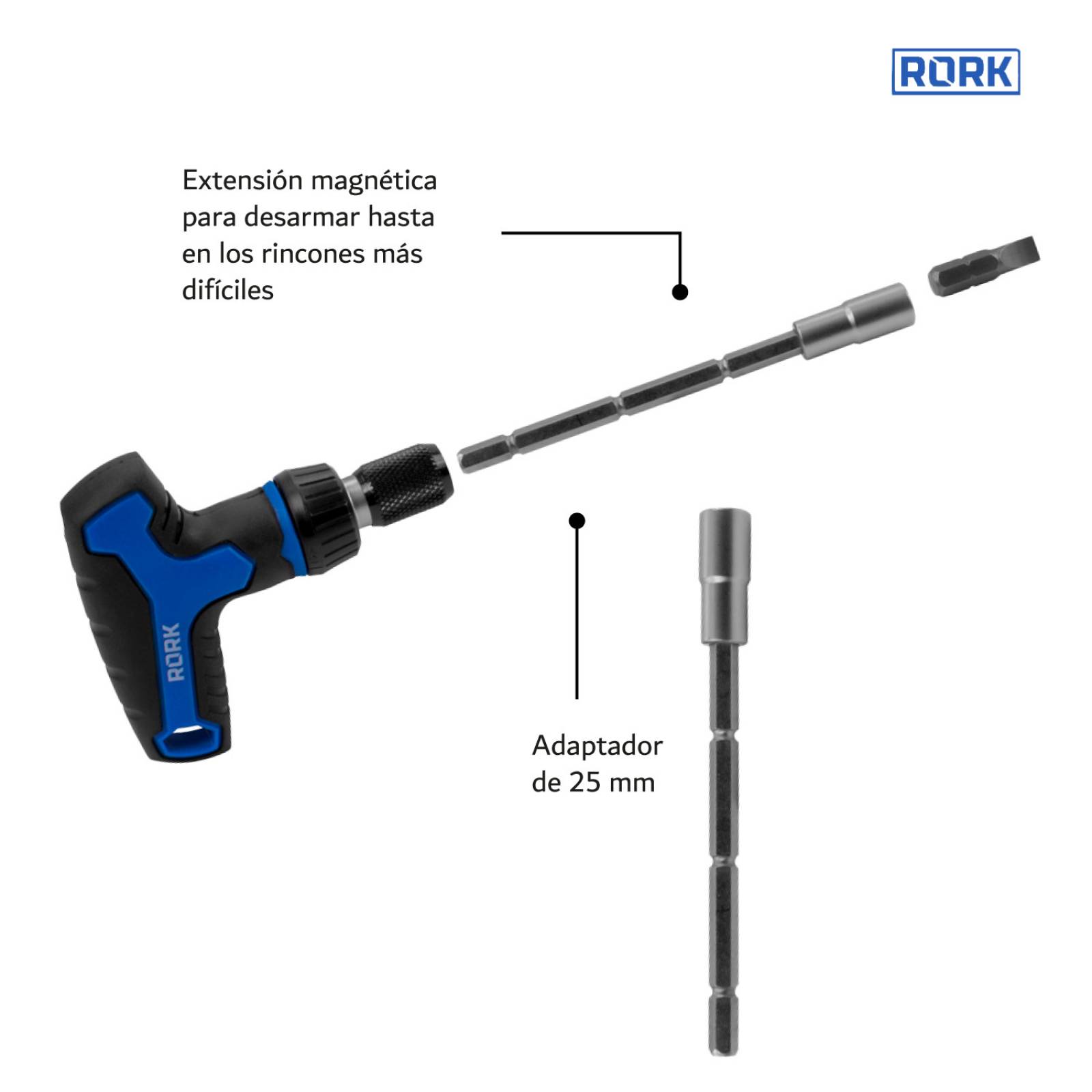 Kit Desarmador Mini Matraca En T Extencion Precisión 18pzas