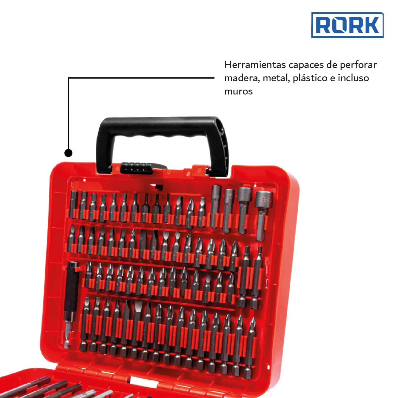 Juego Herramientas Carpintero Taladro Atornillador 100 Pieza